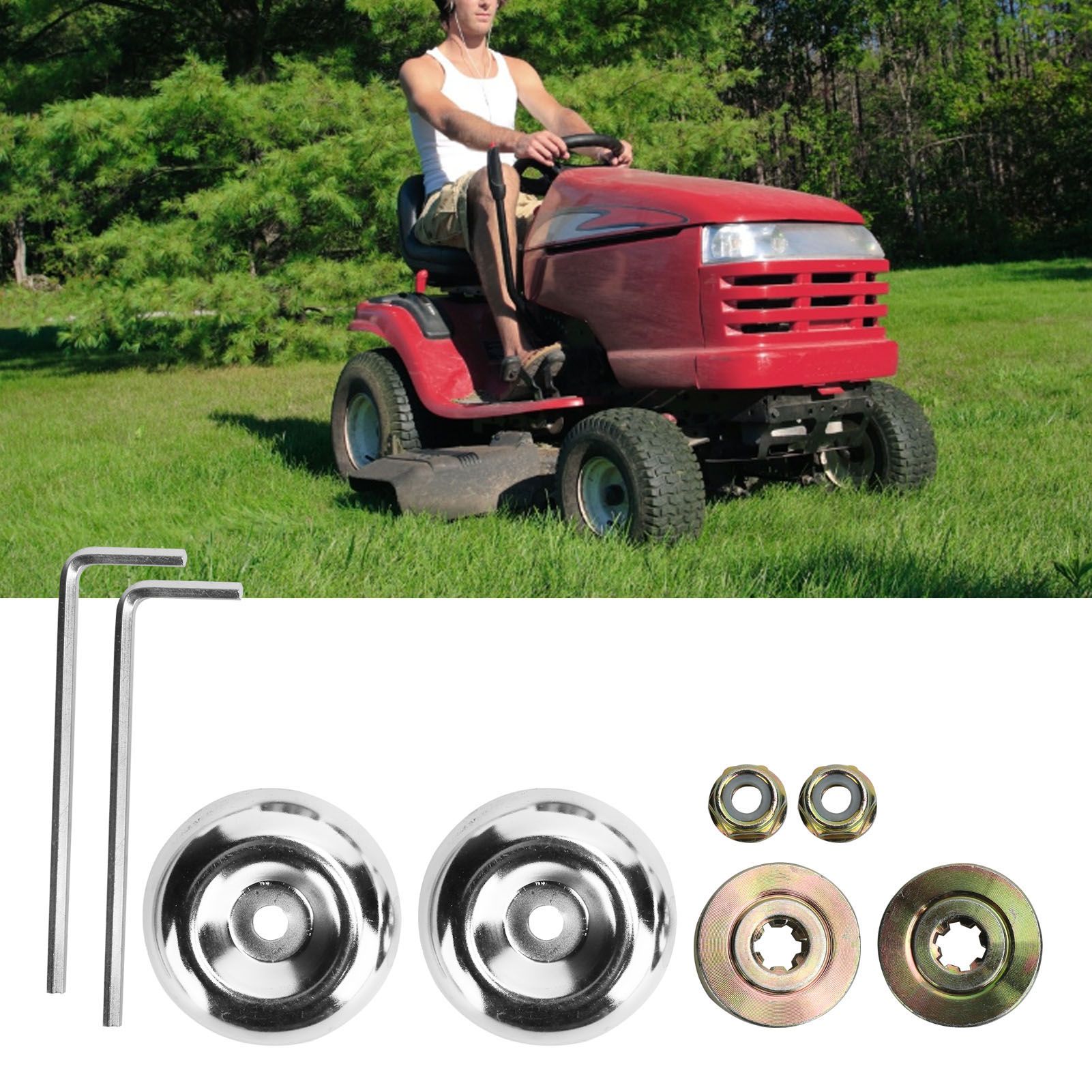 2Set Gear Case Thrust Plate Gasket Collar Nut Kit Lawn Mower Brush Cutter view 10