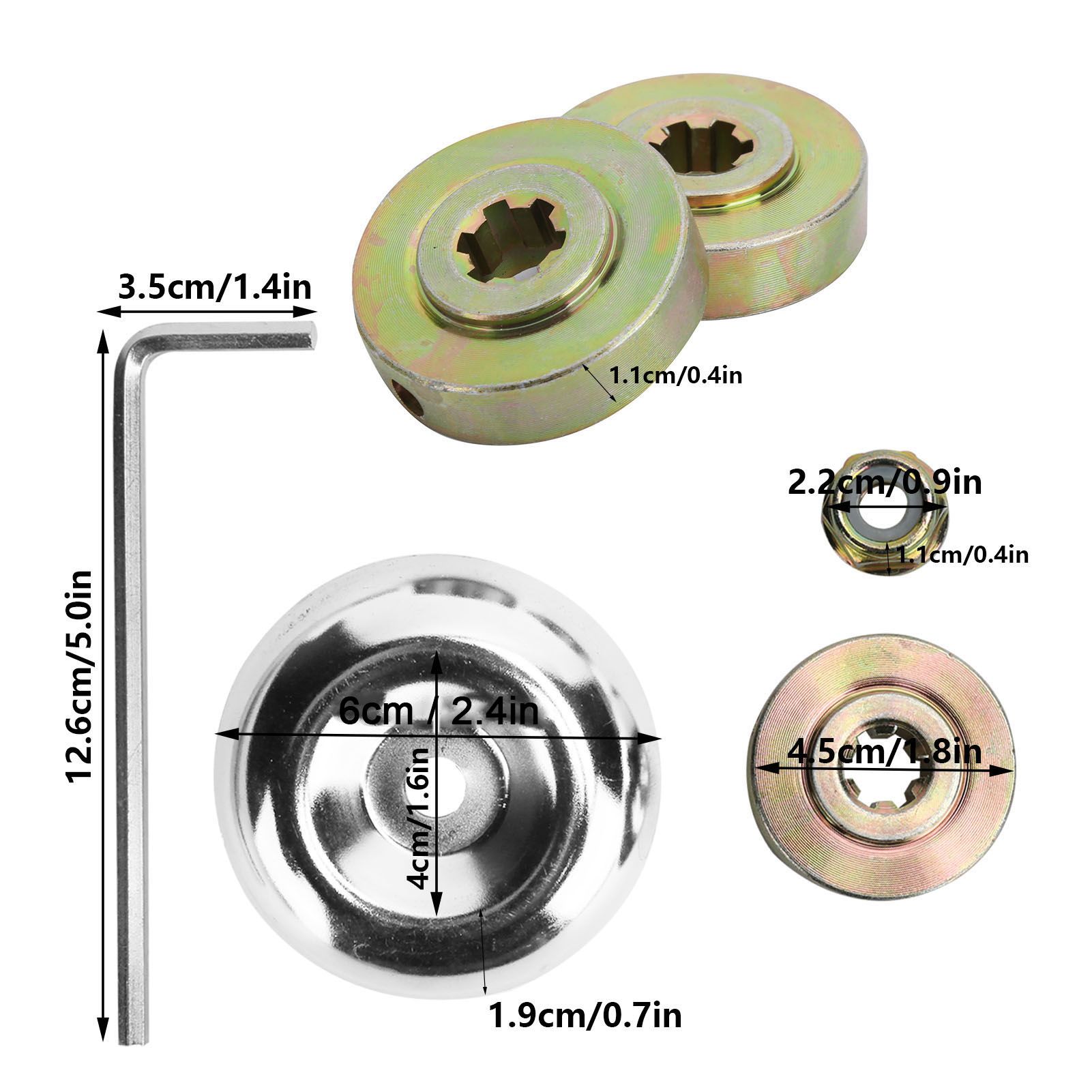 2Set Gear Case Thrust Plate Gasket Collar Nut Kit Lawn Mower Brush Cutter view 14