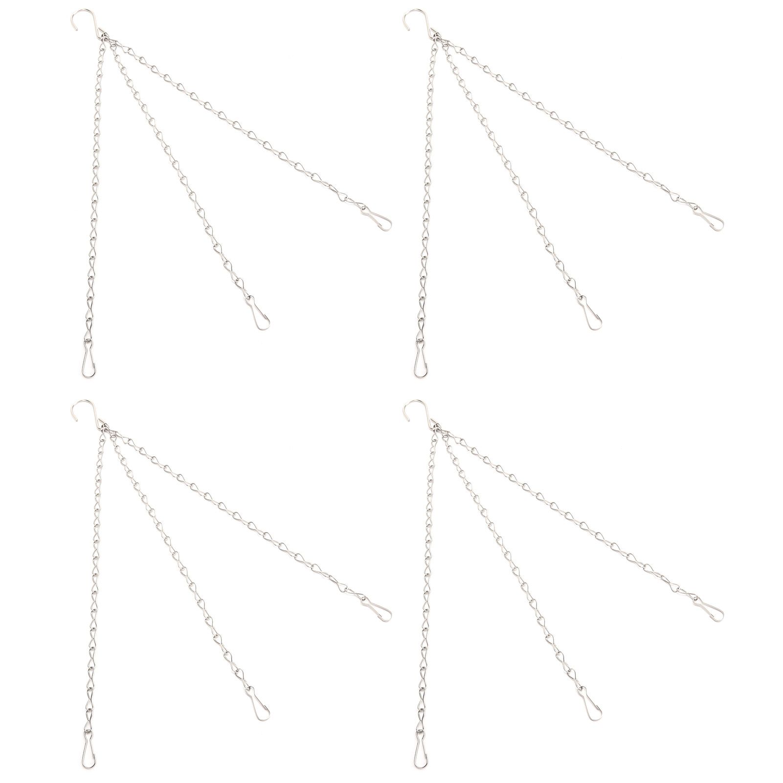 4Pcs Hanging Chain with Hooks 304 Stainless Steel Garden Flower Pot Plant view 4
