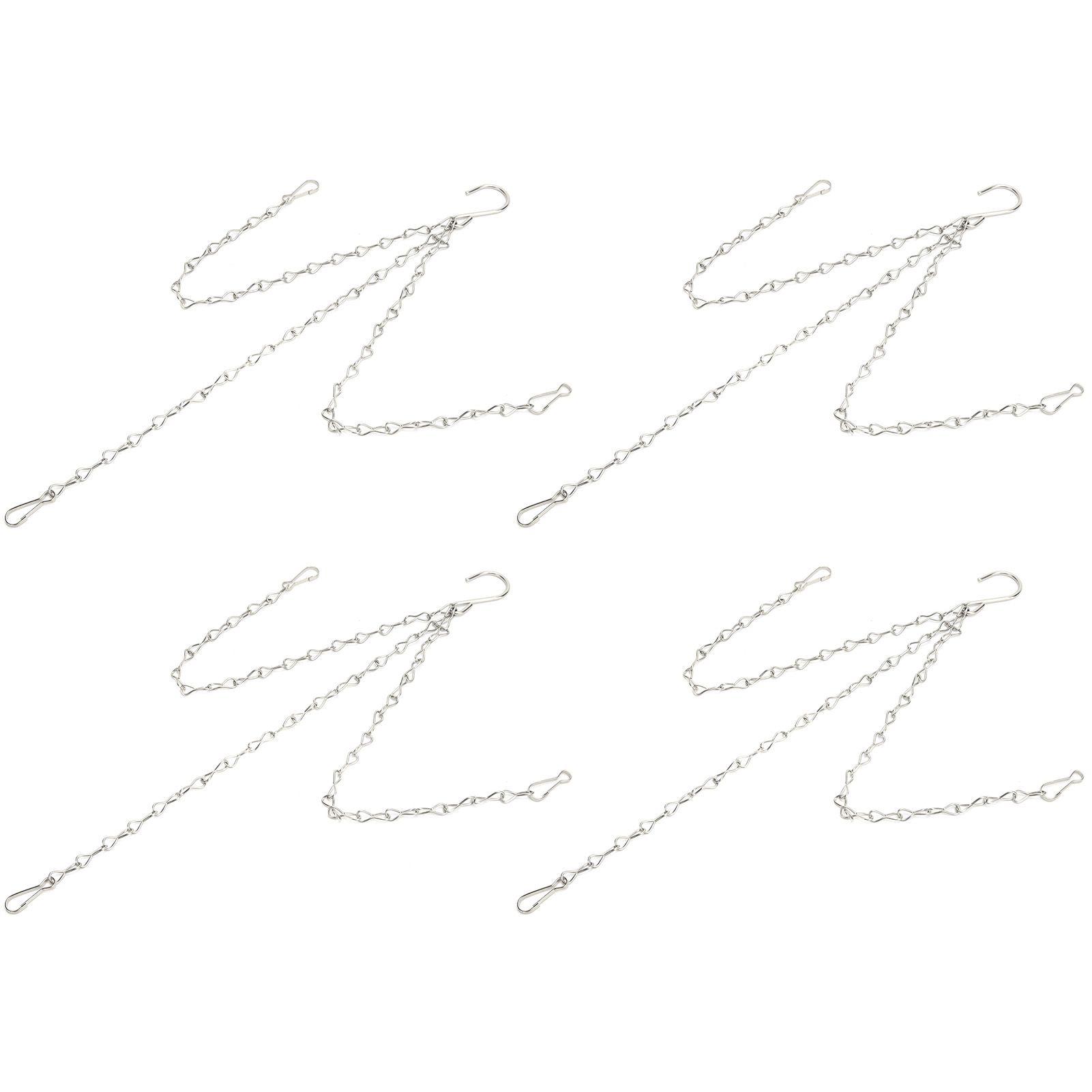 4Pcs Hanging Chain with Hooks 304 Stainless Steel Garden Flower Pot Plant view 5