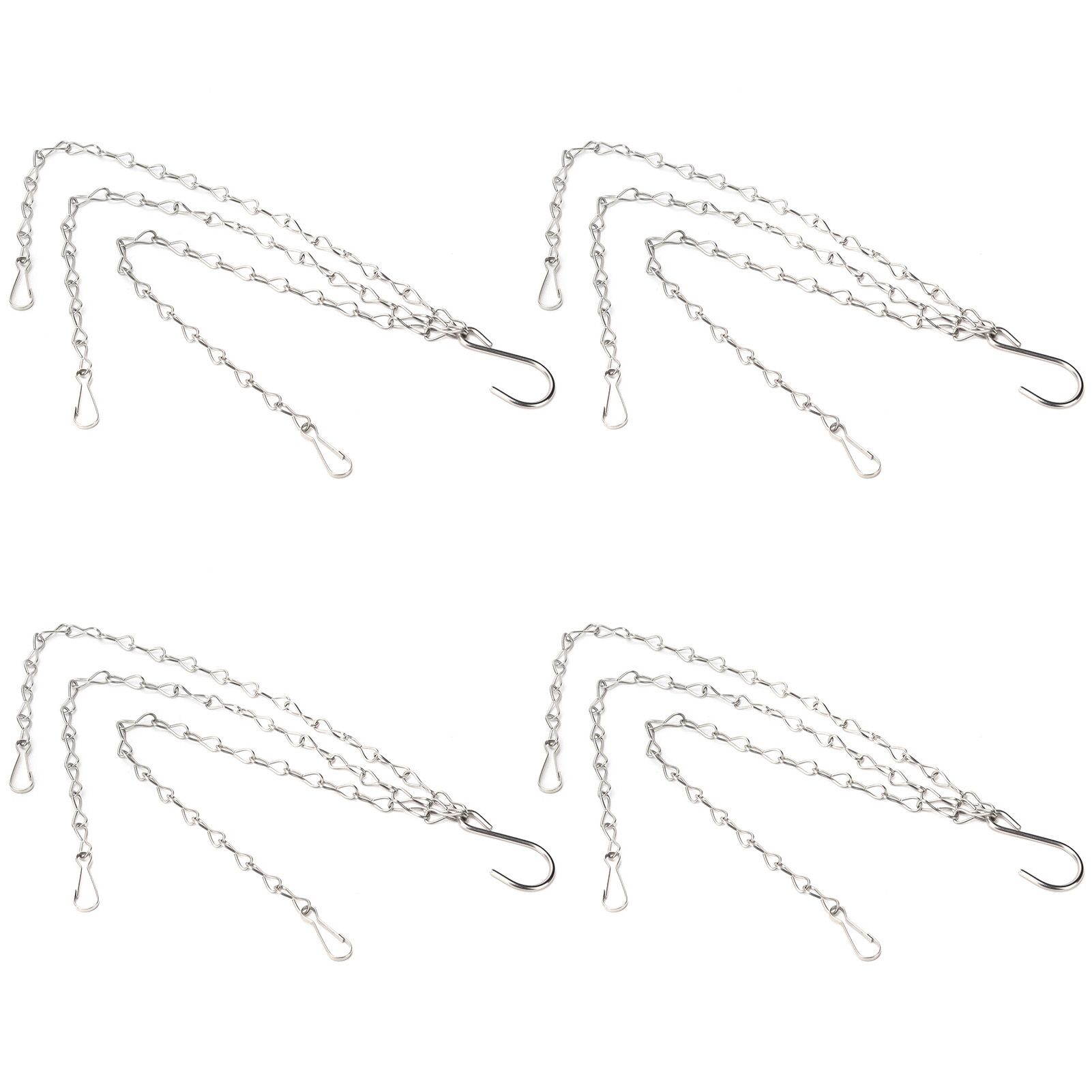 4Pcs Hanging Chain with Hooks 304 Stainless Steel Garden Flower Pot Plant view 6