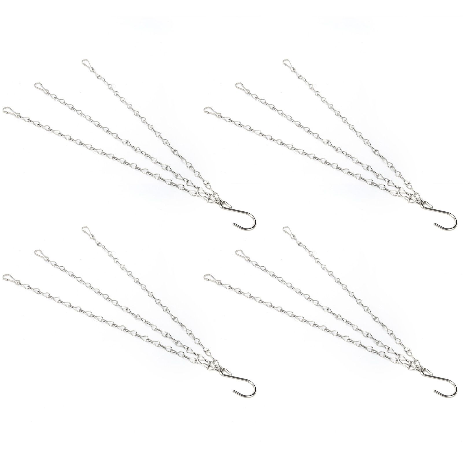 4Pcs Hanging Chain with Hooks 304 Stainless Steel Garden Flower Pot Plant view 7