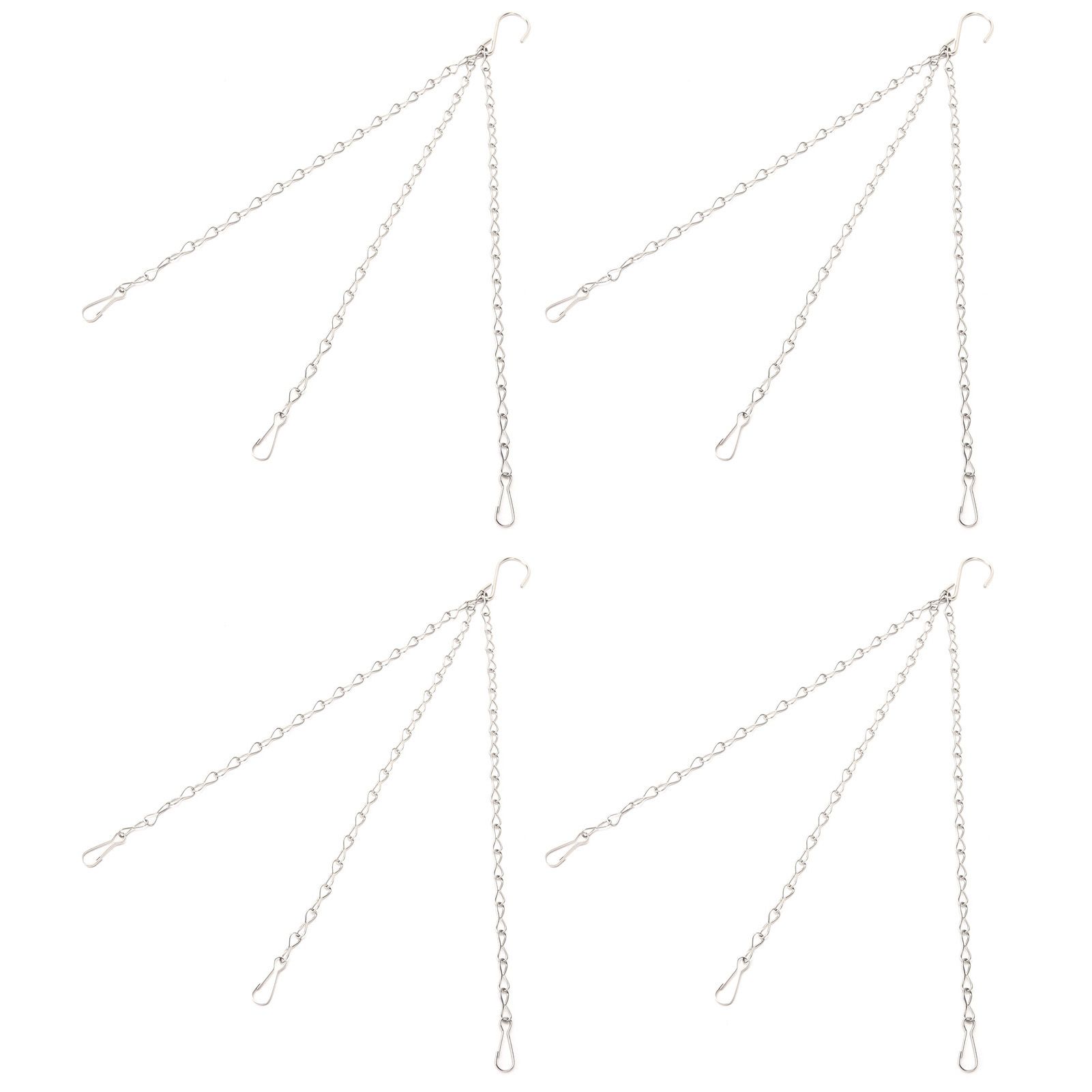4Pcs Hanging Chain with Hooks 304 Stainless Steel Garden Flower Pot Plant view 8