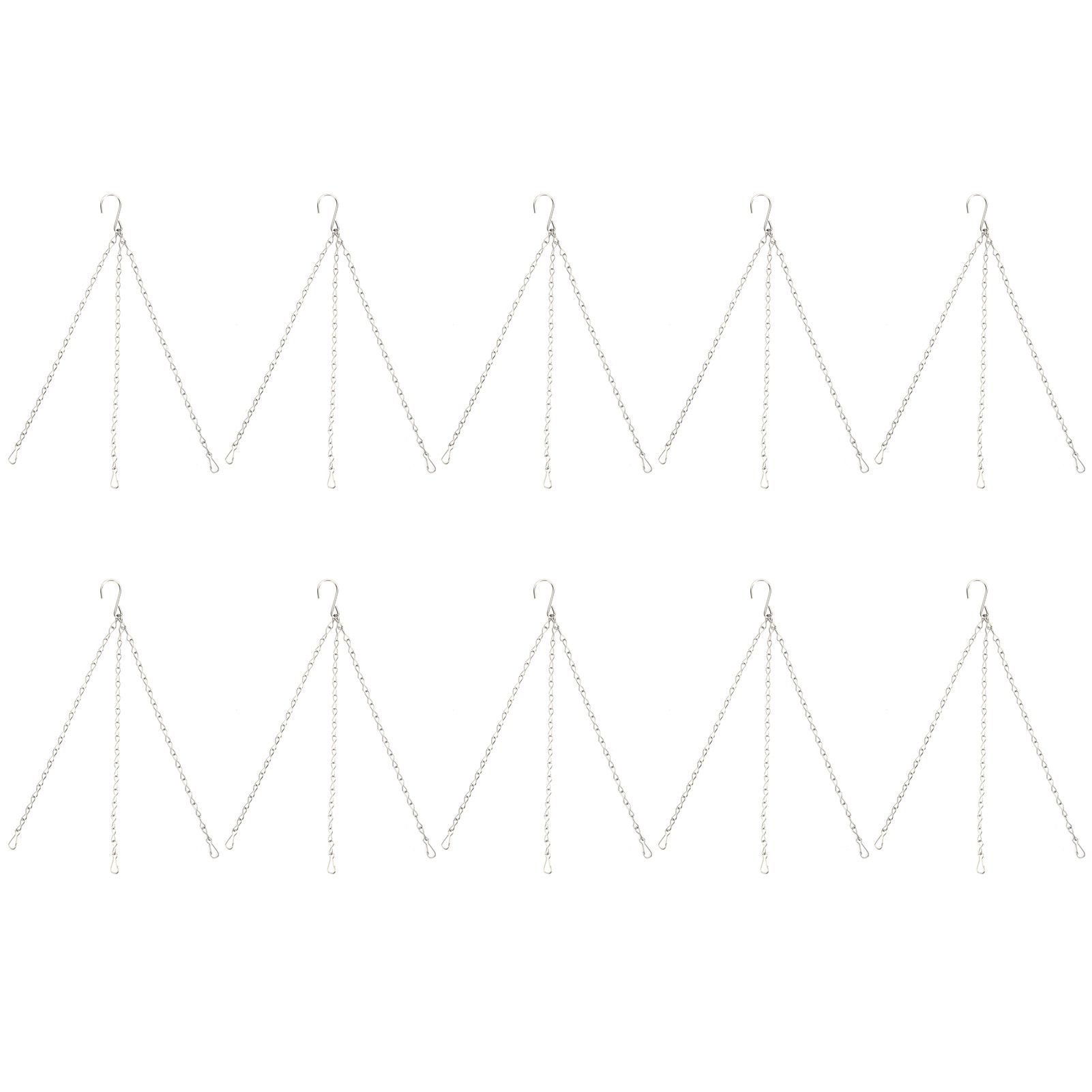 10Pcs Hanging Chain with Hooks Single 8-Strand Iron Garden Flower Pot Plant view 4