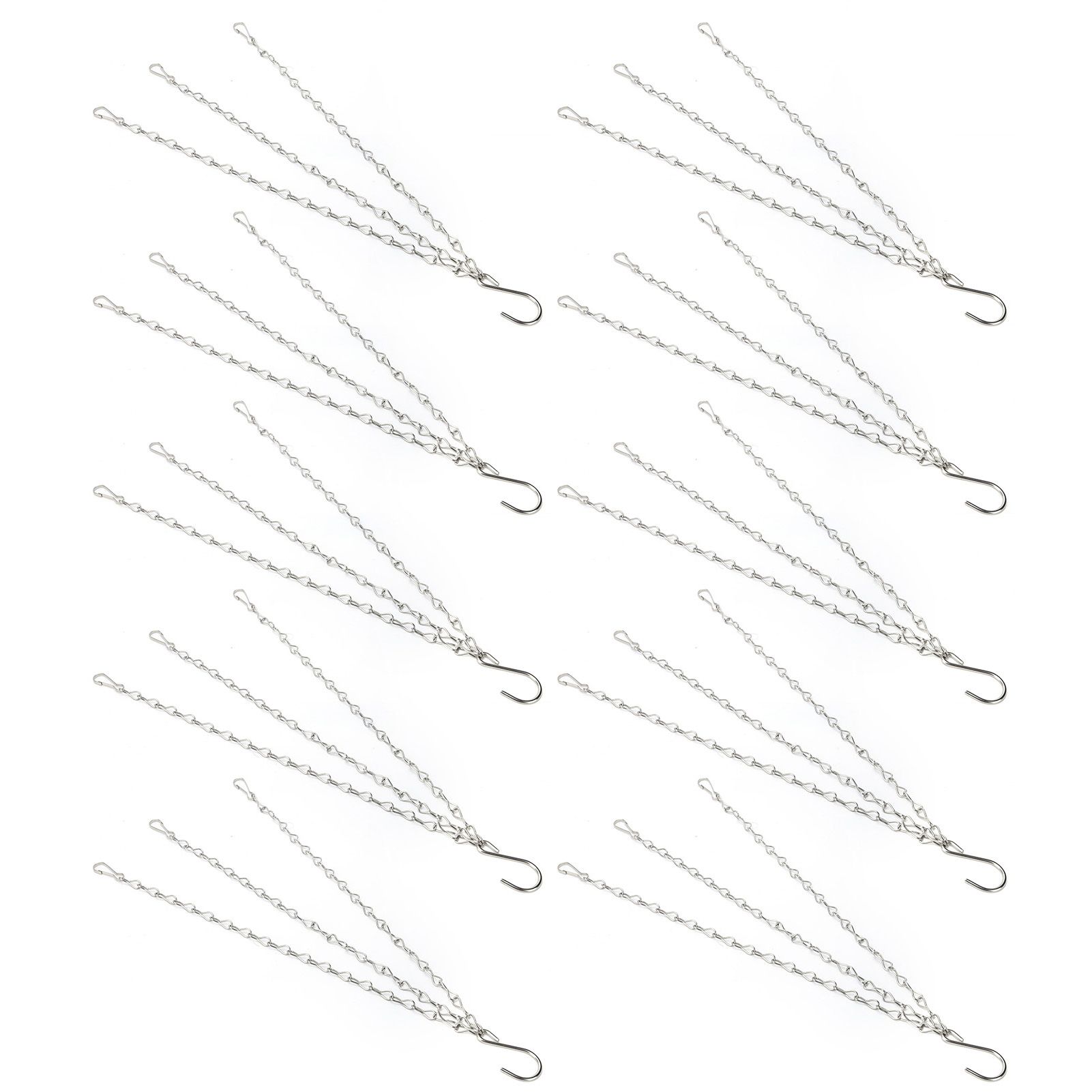 10Pcs Hanging Chain with Hooks Single 8-Strand Iron Garden Flower Pot Plant view 7