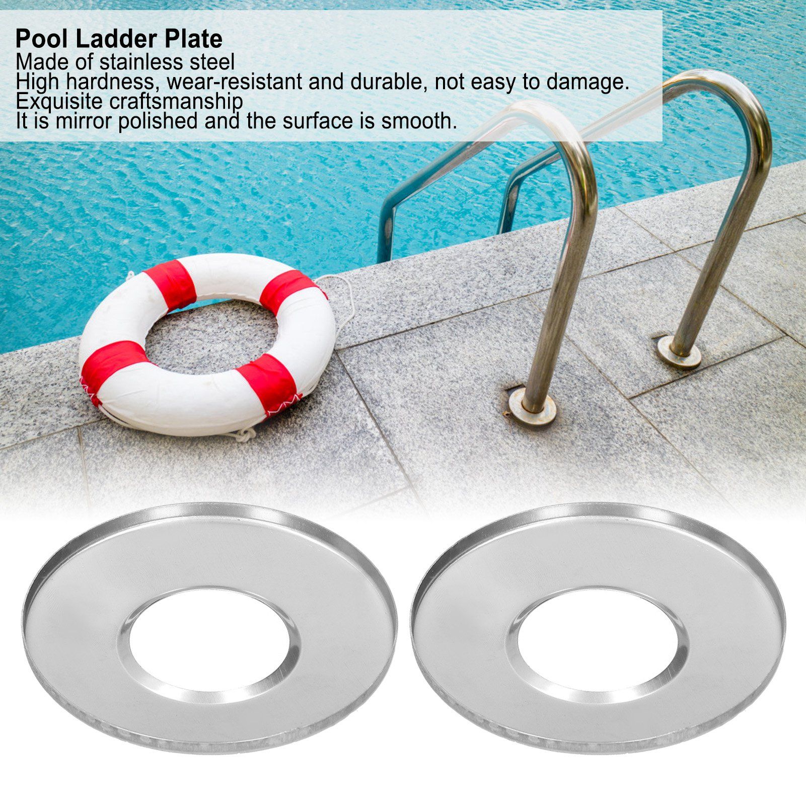 2Pcs Swimming Pool Ladder Escutcheon Cover Plate for 4.2cm Ladder Pipe Pool view 15