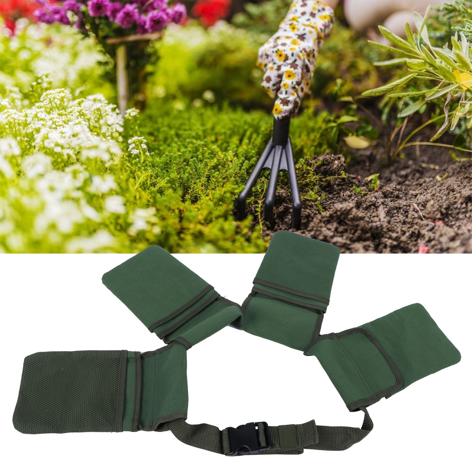 Garden Tool Storage Bag Waist Belt Hanging Pouch 4‑Pockets Organizer Gardening view 10