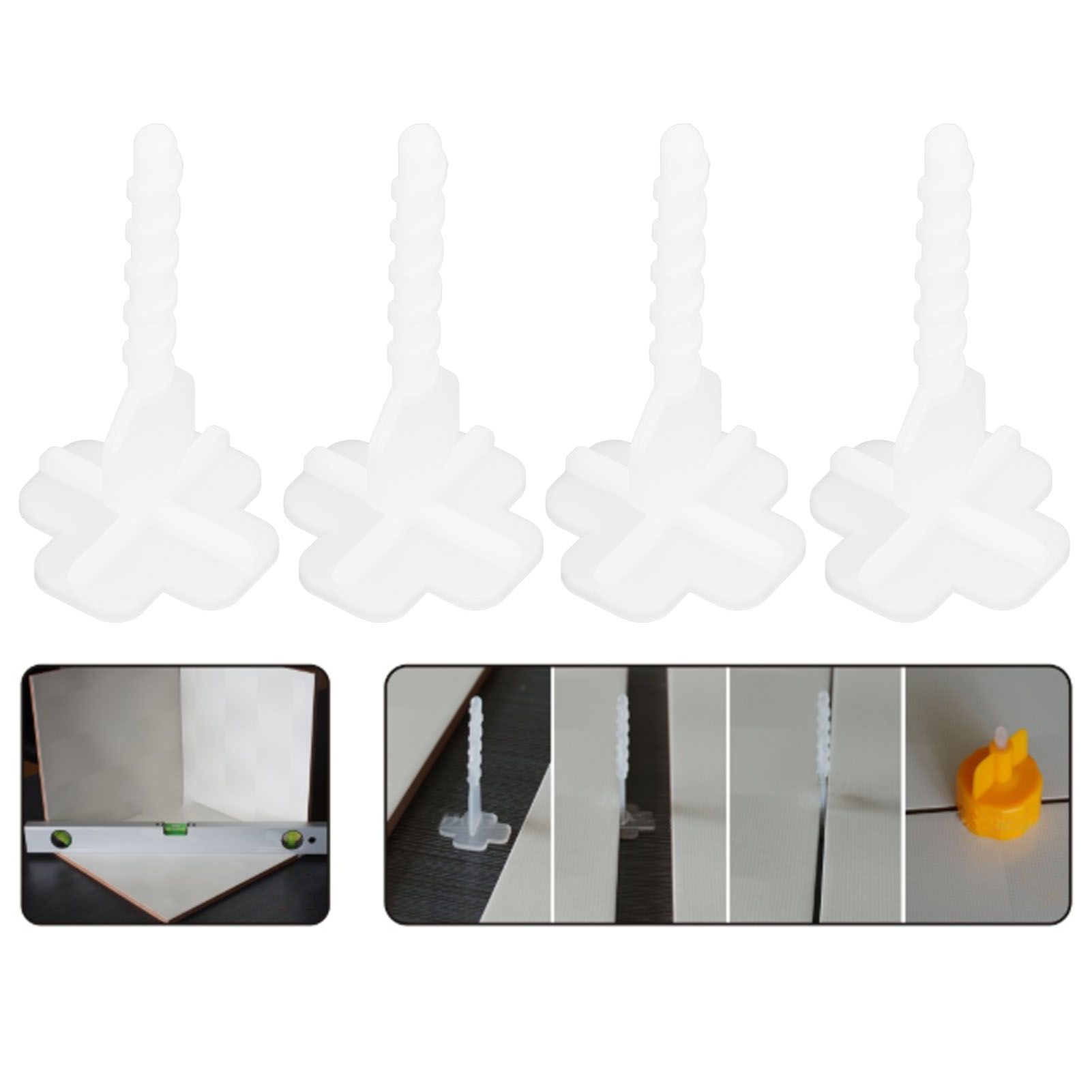 100Pcs Tile Leveling System Floor Wall Tiles Leveler Spacers Construction view 9