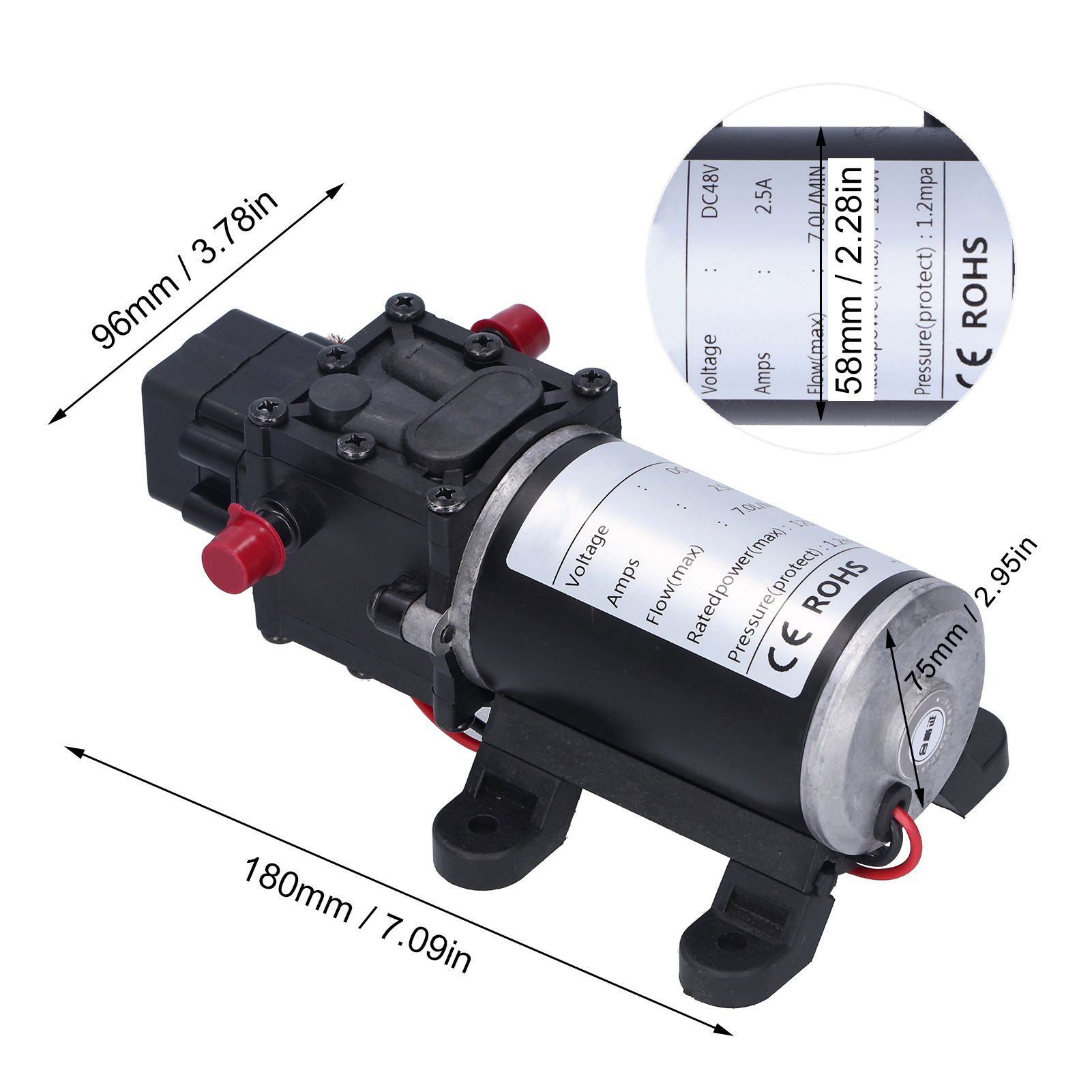 DC48V 120W DC Intelligent Diaphragm Pump 7.0L/MIN Automatic Atomizing High view 11