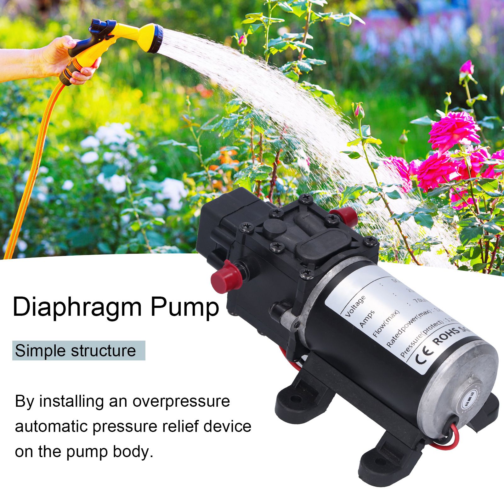 DC48V 120W DC Intelligent Diaphragm Pump 7.0L/MIN Automatic Atomizing High view 12