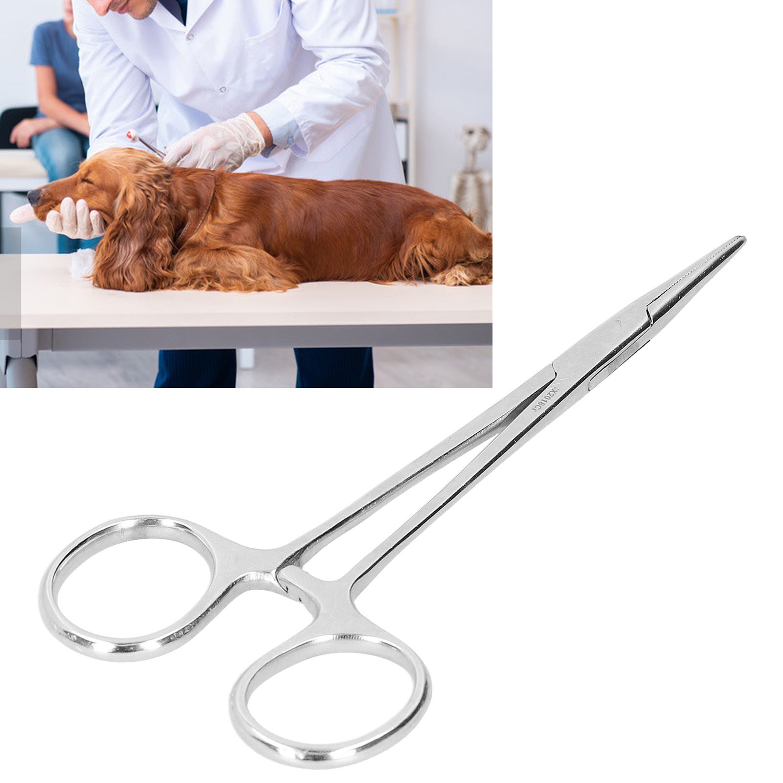 12.5cm Hemostatic Forceps Stainless Steel Pet Hair Puller Fishing Lock Plier view 9