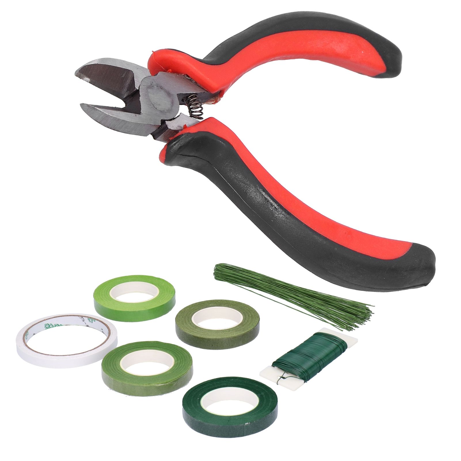 8Pcs set Flower Arrangement Kit Floral DoubleSided Tape Wire Cutter for view 2