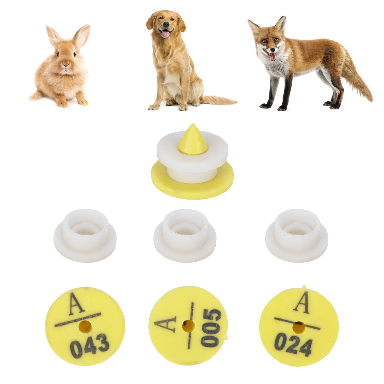 100Pcs Rabbit Ear Tag Number Dog Ear Marker Identification Card Information view 9