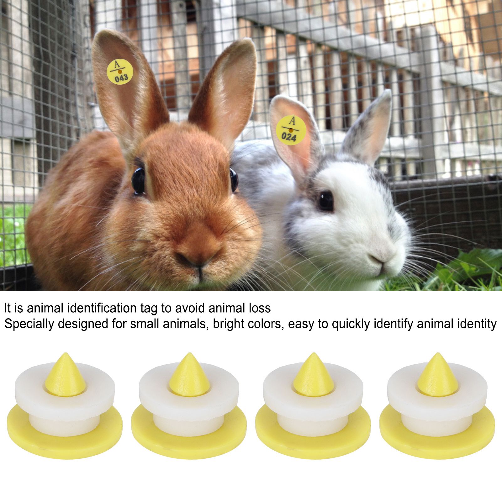 100Pcs Rabbit Ear Tag Number Dog Ear Marker Identification Card Information view 14