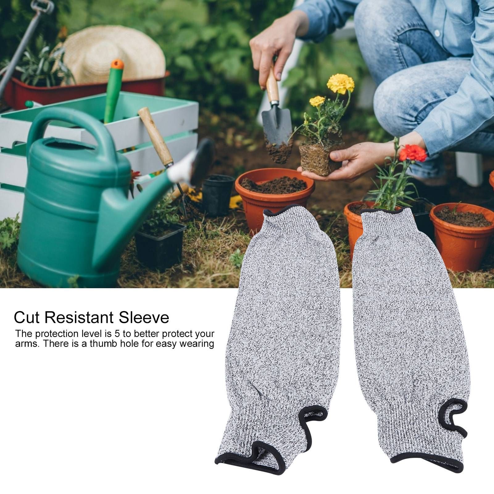 1 Pair 45cm Arm Protection Sleeve 5 Protection Grade Cut Resistant Safety Arm view 15