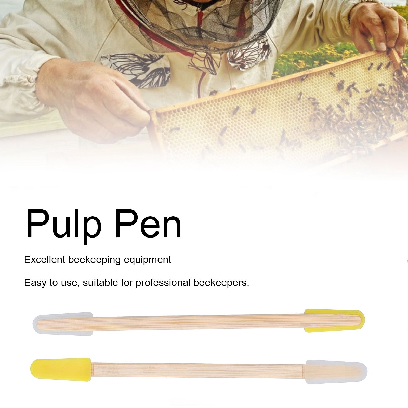 25PCS Beekeeping Double‑Headed Bamboo Plastic Picking Pen Bee Milk Pulp Taking view 15