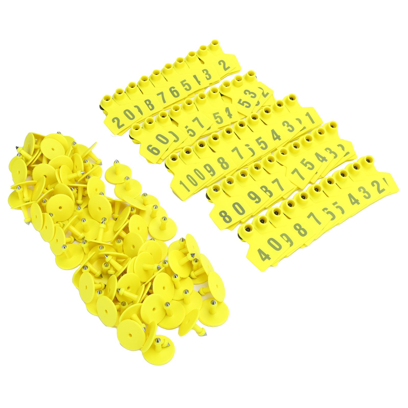 No.001‑100 Farm Pig Ear Tag Livestock Ear Tag Labels Set Poultry Breeding Supplies view 2