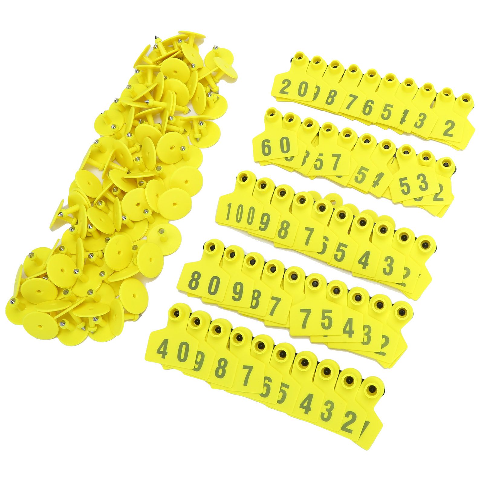 No.001‑100 Farm Pig Ear Tag Livestock Ear Tag Labels Set Poultry Breeding Supplies view 3