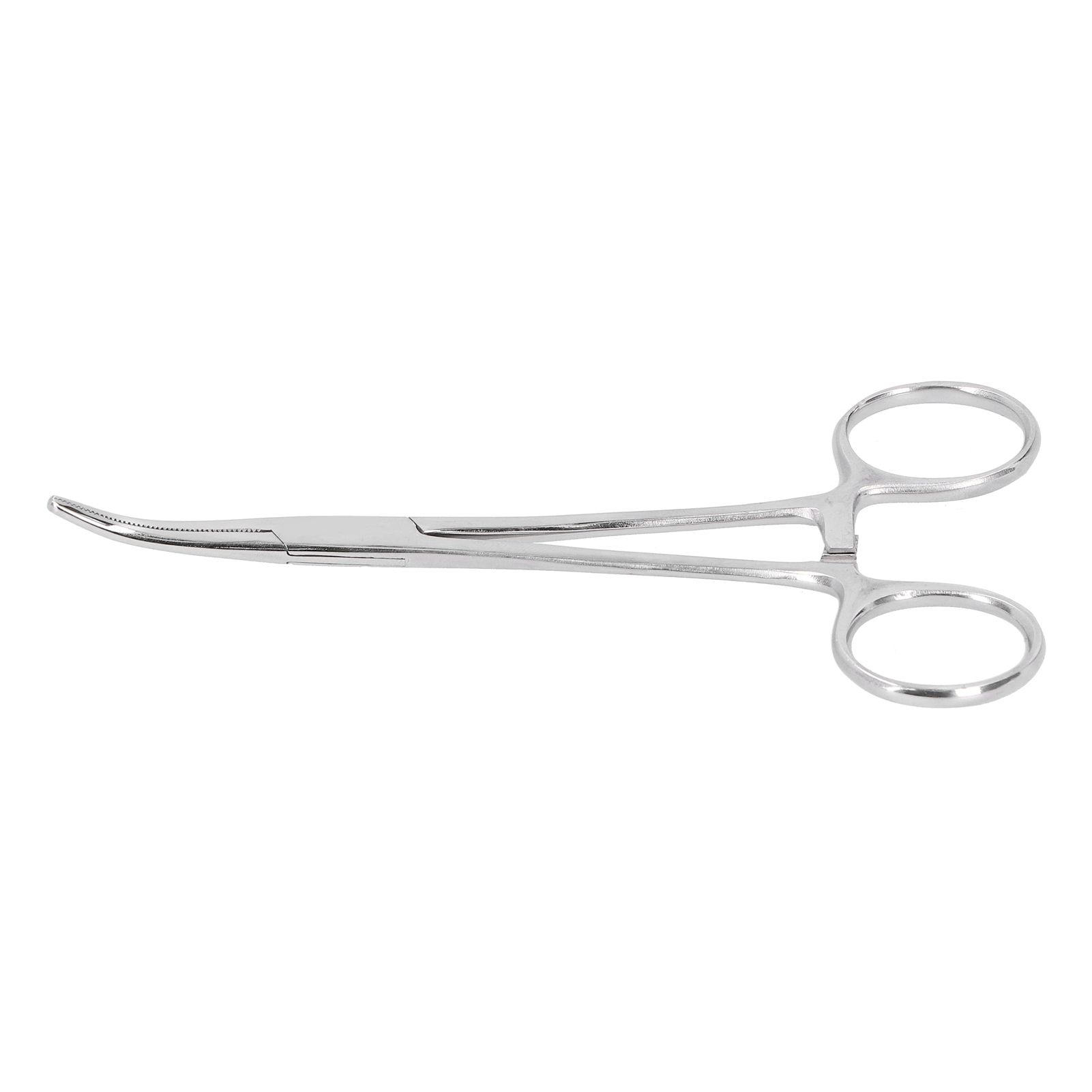 Hemostatic Forceps 14cm Stainless Steel Curved Tip Pliers Pet Hair Tweezers