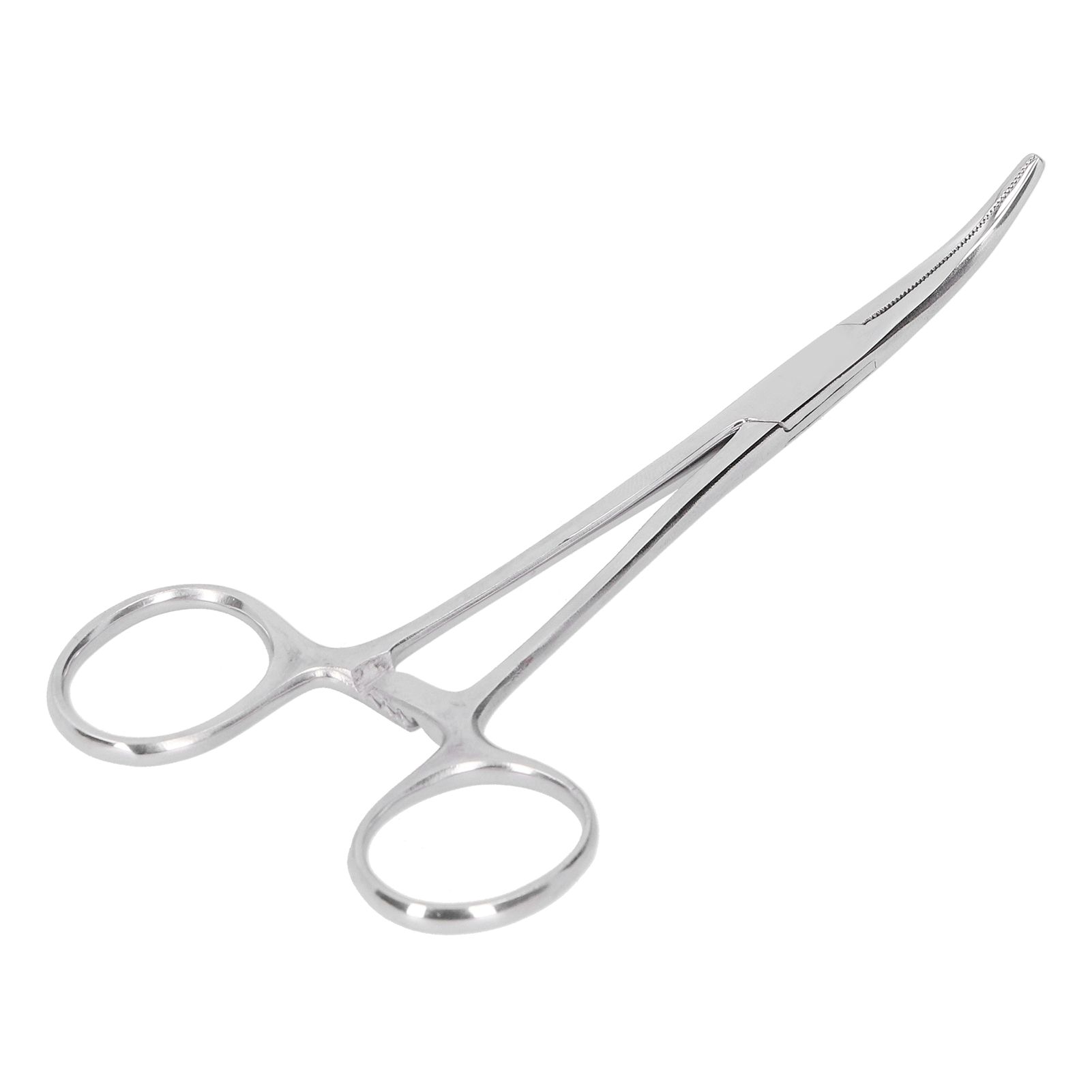 Hemostatic Forceps 14cm Stainless Steel Curved Tip Pliers Pet Hair Tweezers view 5