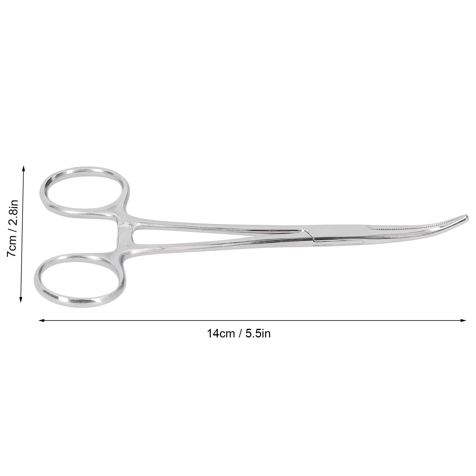 Hemostatic Forceps 14cm Stainless Steel Curved Tip Pliers Pet Hair Tweezers view 14