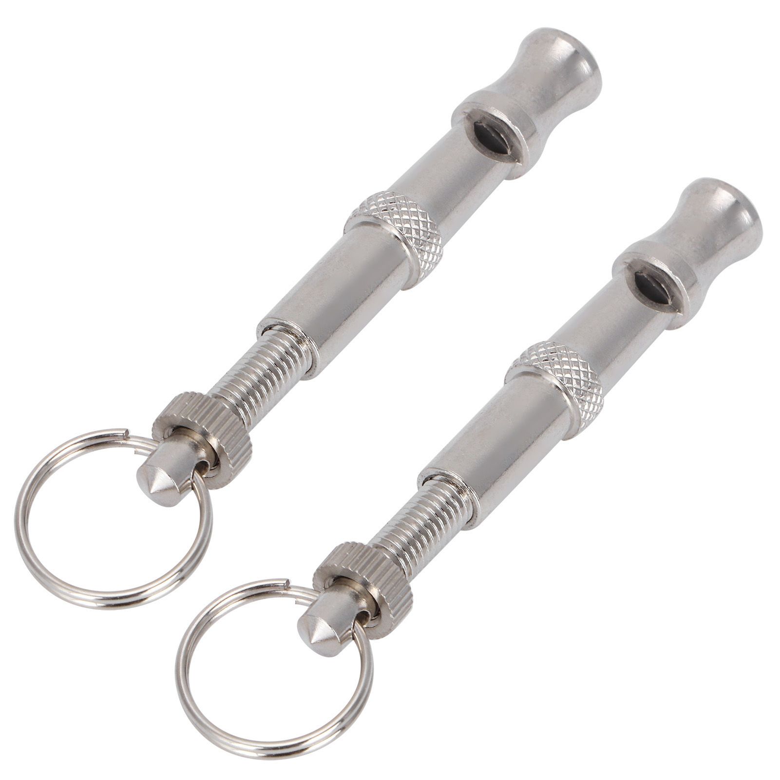 2pcs Stainless Steel Ultrasonic Whistle Portable Trainer Training Tool for Dog view 6