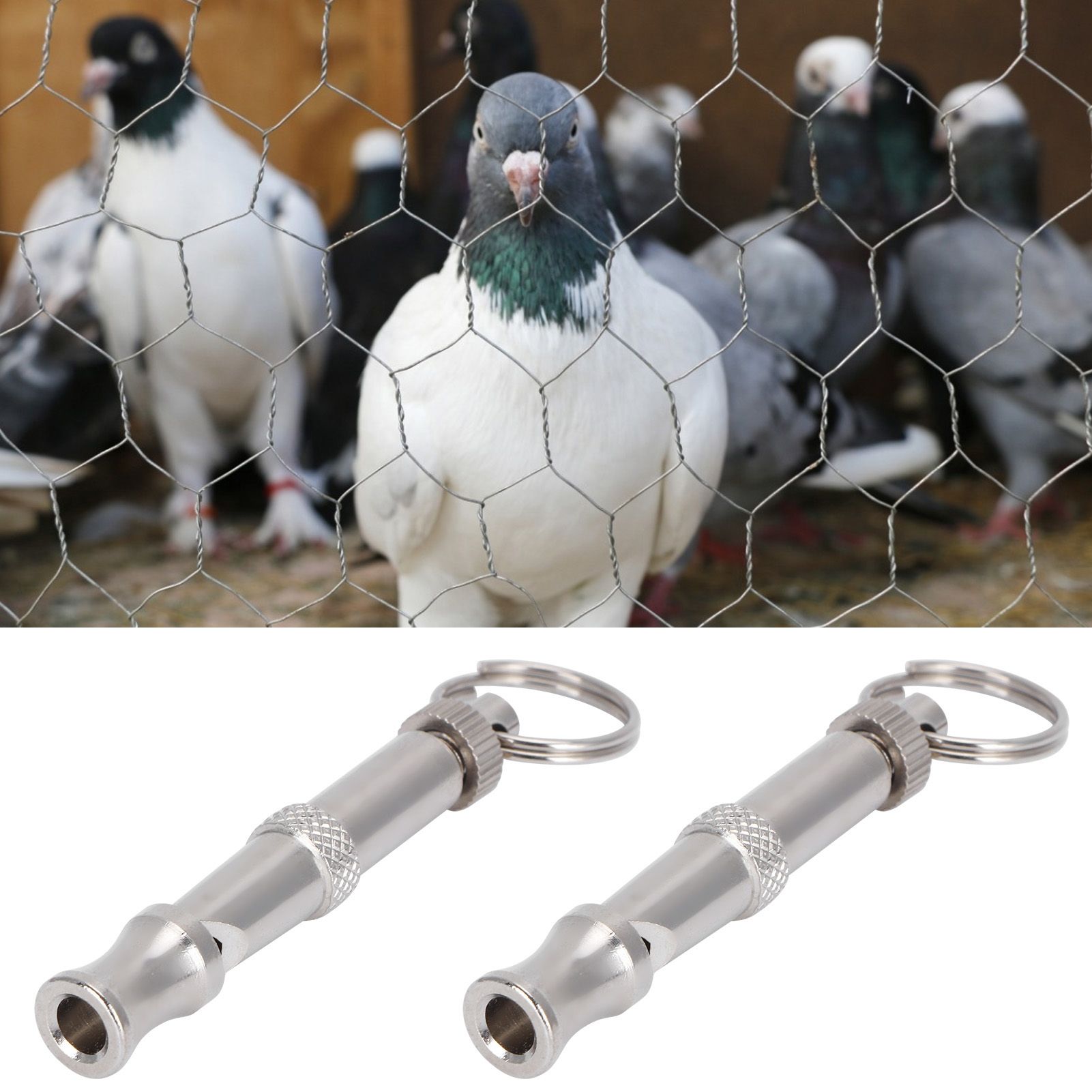 2pcs Stainless Steel Ultrasonic Whistle Portable Trainer Training Tool for Dog view 10