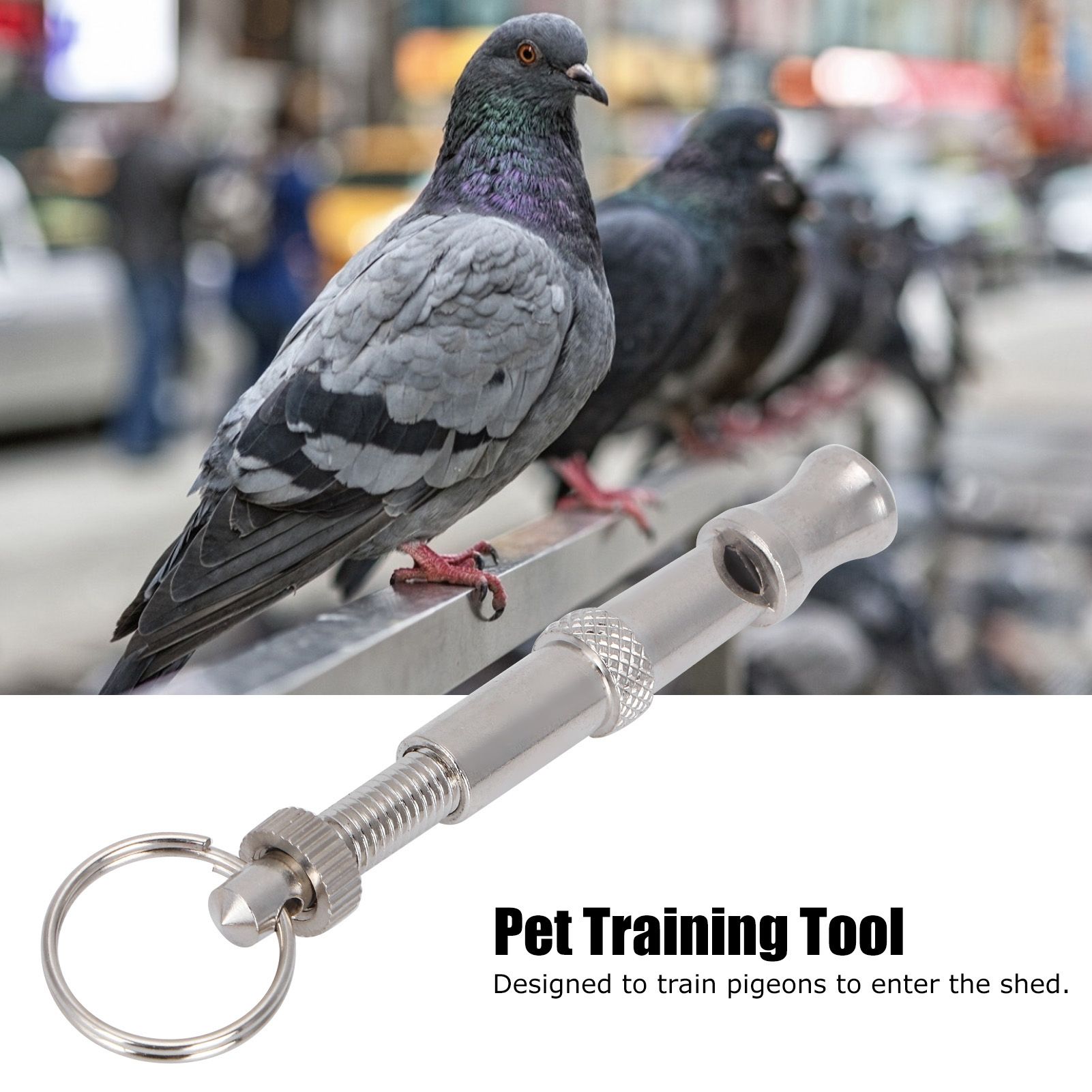 2pcs Stainless Steel Ultrasonic Whistle Portable Trainer Training Tool for Dog view 15