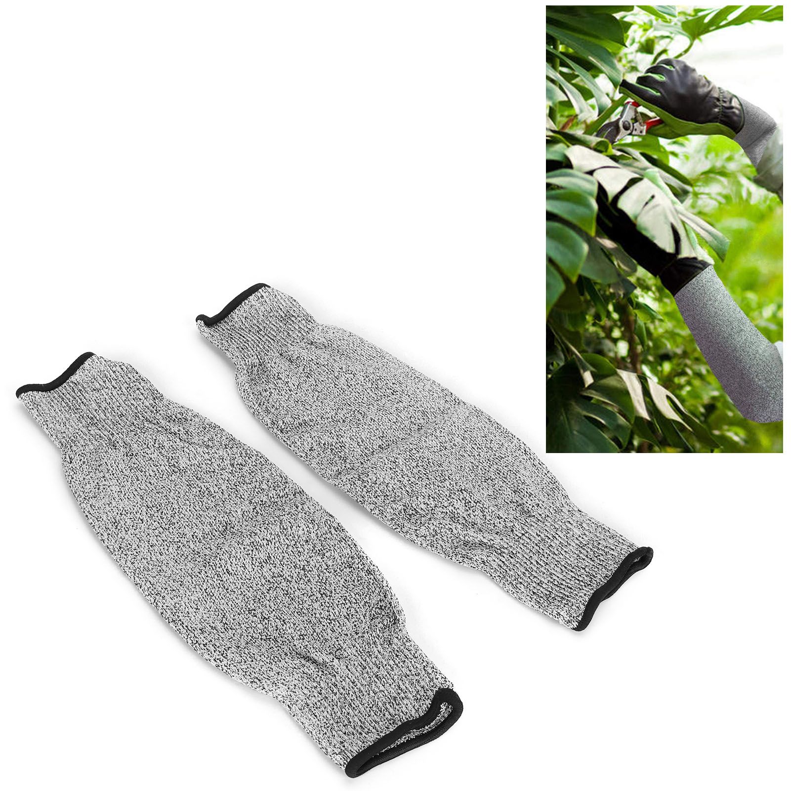 1 Pair Gardening Cut Resistant Sleeve HPPE Level 5 Protection Work Safety Arm view 9