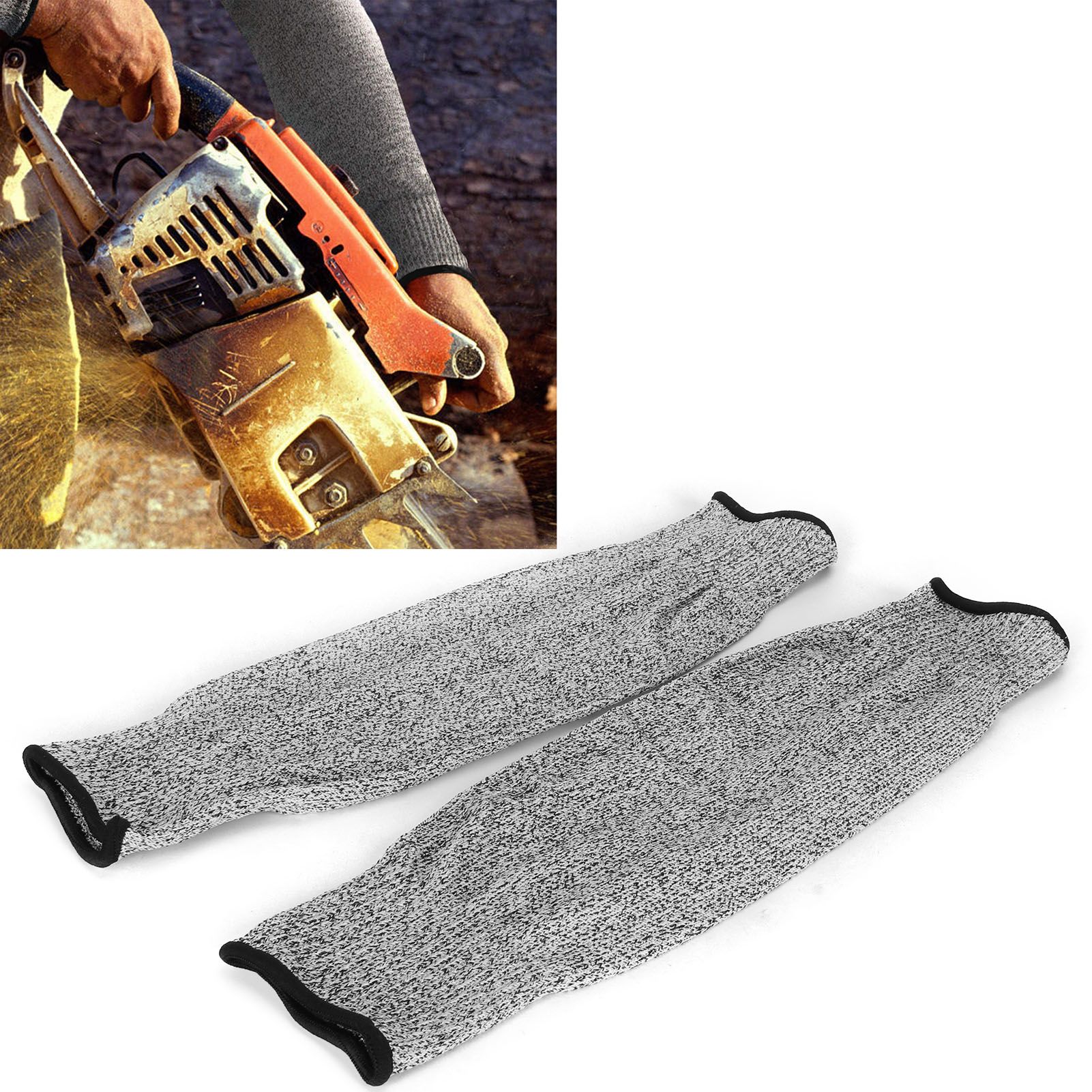 1 Pair Gardening Cut Resistant Sleeve HPPE Level 5 Protection Work Safety Arm view 10