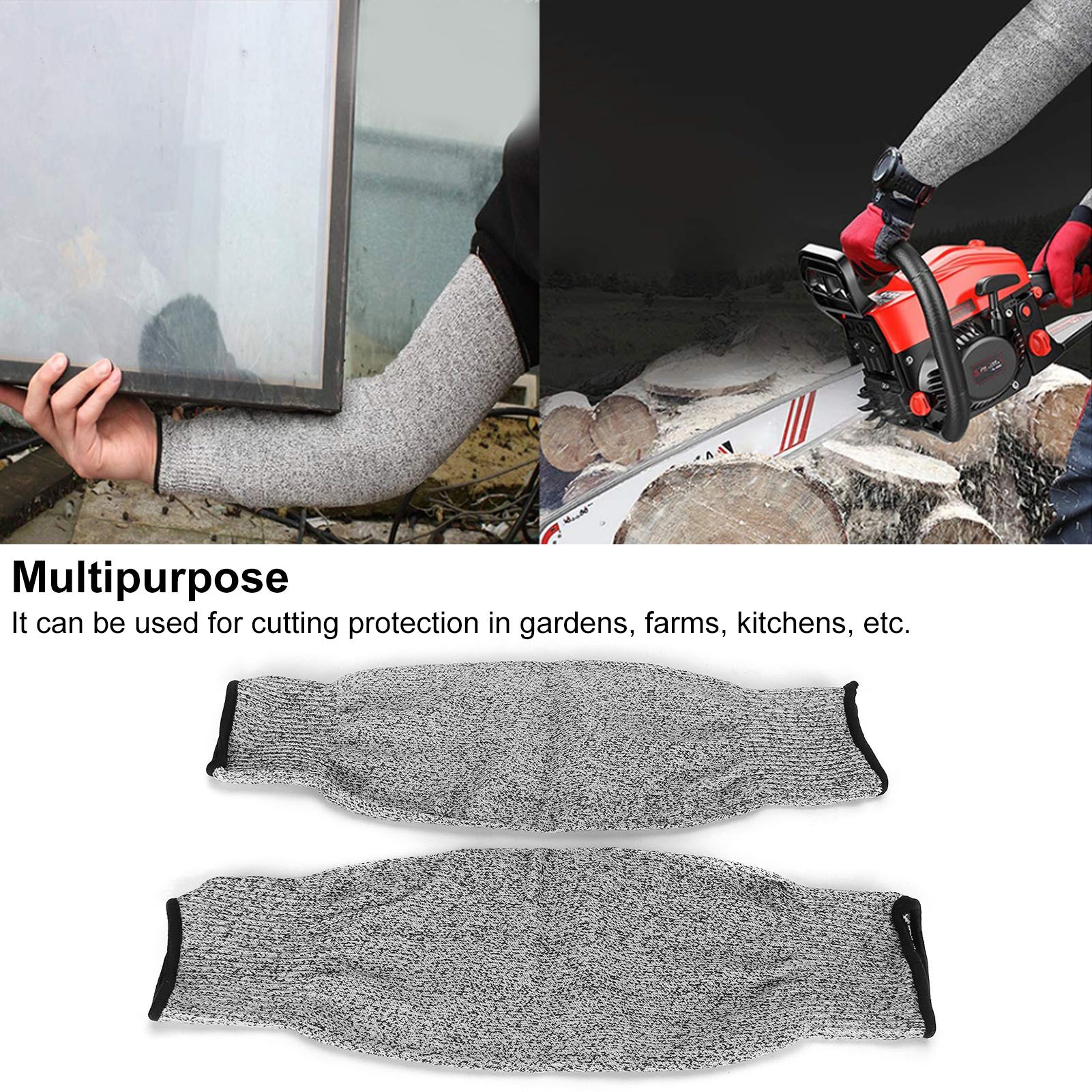 1 Pair Gardening Cut Resistant Sleeve HPPE Level 5 Protection Work Safety Arm view 15