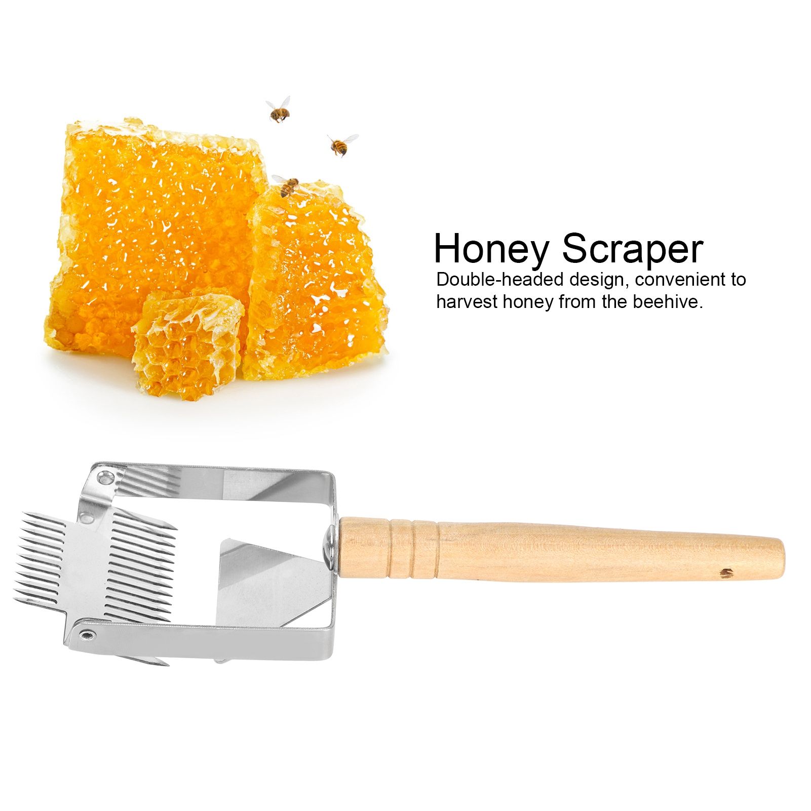 Beehive Honey Scraper Double Head Uncapping Fork Shovel Tool Beekeeping Equipment view 14