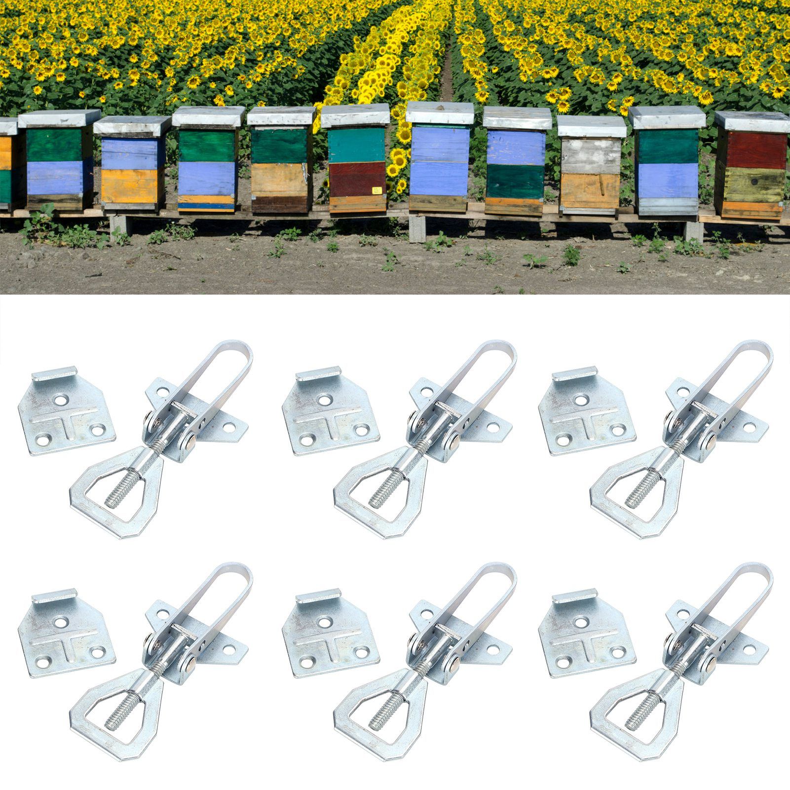 10Set Beehive Fasteners Adjustable Beekeeping Box Buckle Tool Apiculture Equipment view 9