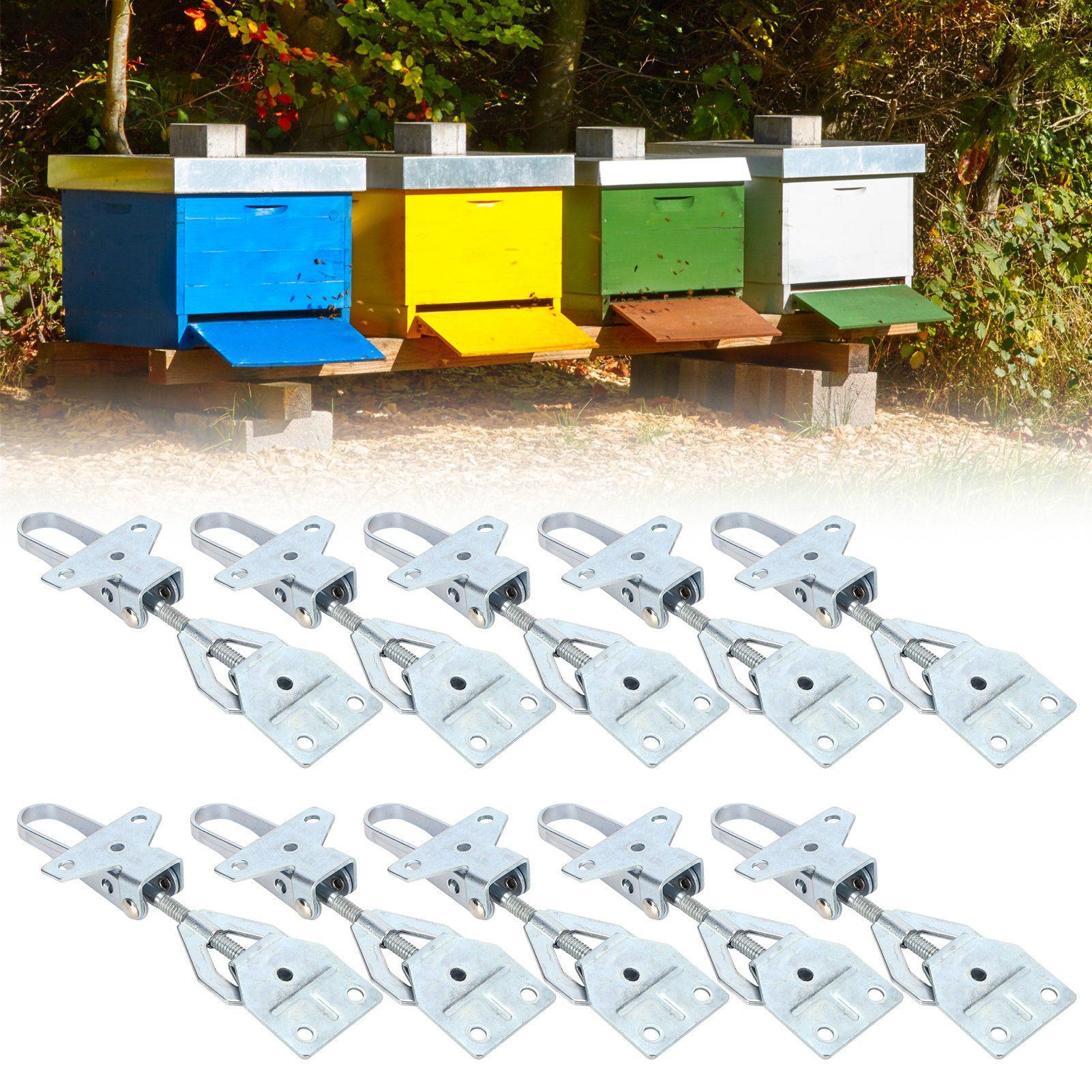 10Set Beehive Fasteners Adjustable Beekeeping Box Buckle Tool Apiculture Equipment view 10