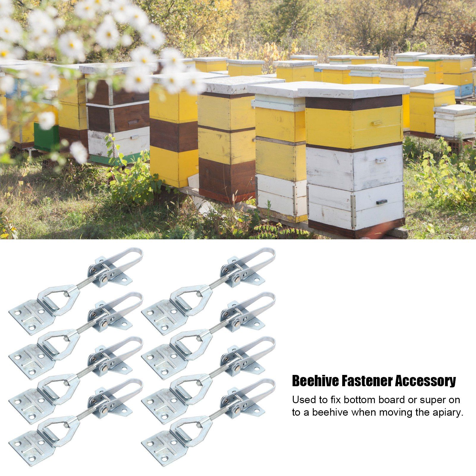 10Set Beehive Fasteners Adjustable Beekeeping Box Buckle Tool Apiculture Equipment view 15