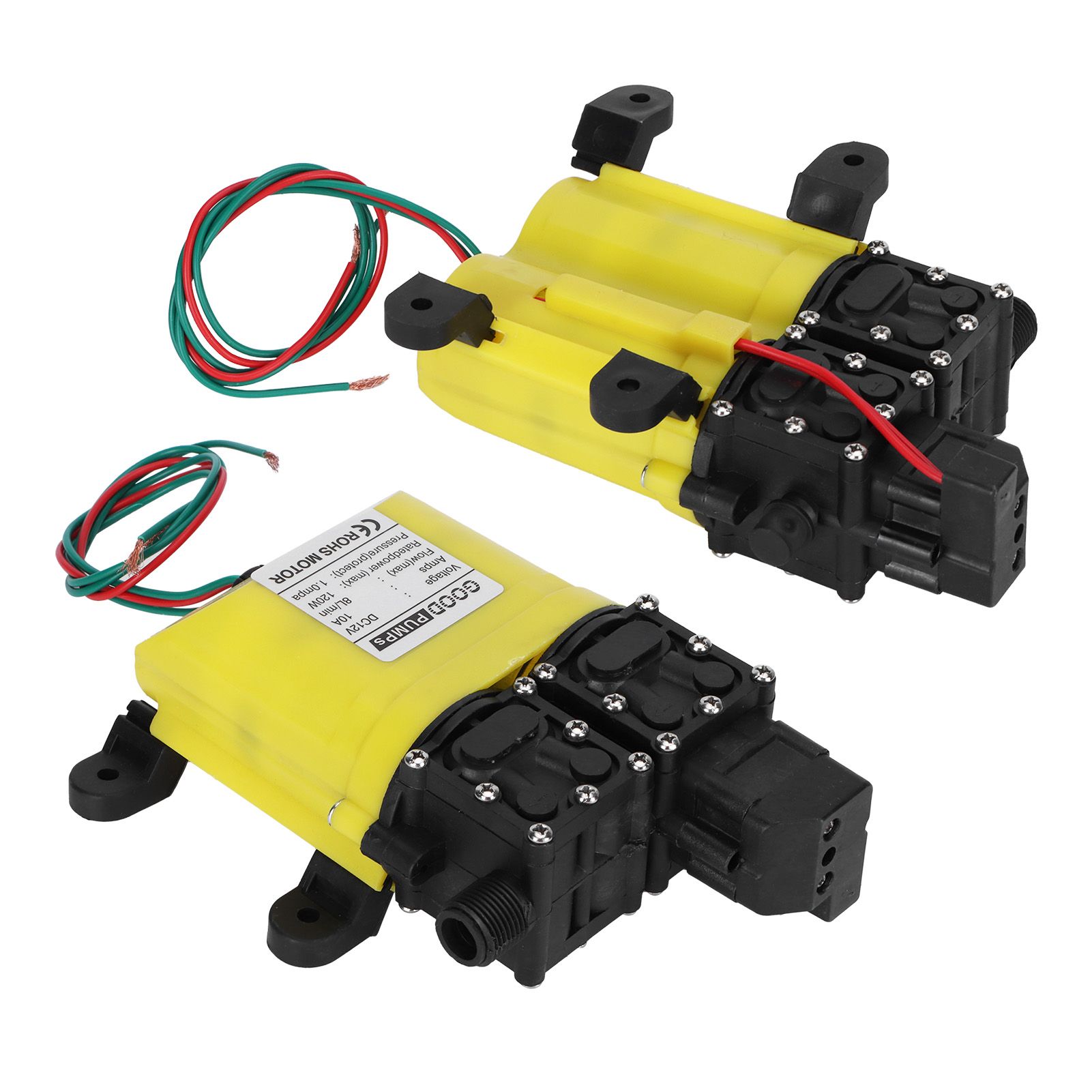 12V 120W 8L Diaphragm High Pressure Pump with Copper Connector Automatic Water view 8