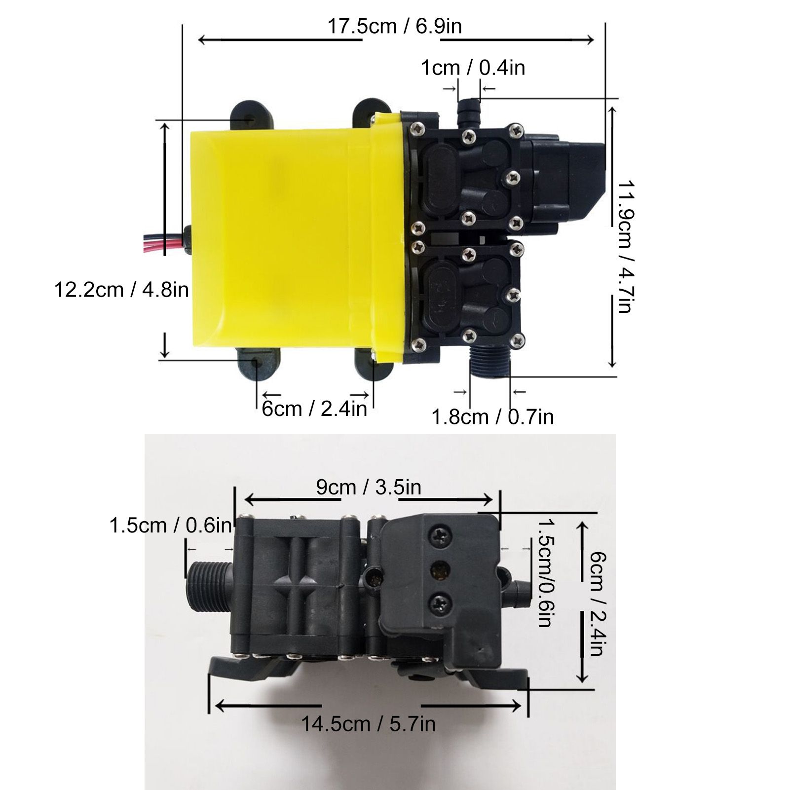 12V 120W 8L Diaphragm High Pressure Pump with Copper Connector Automatic Water view 14