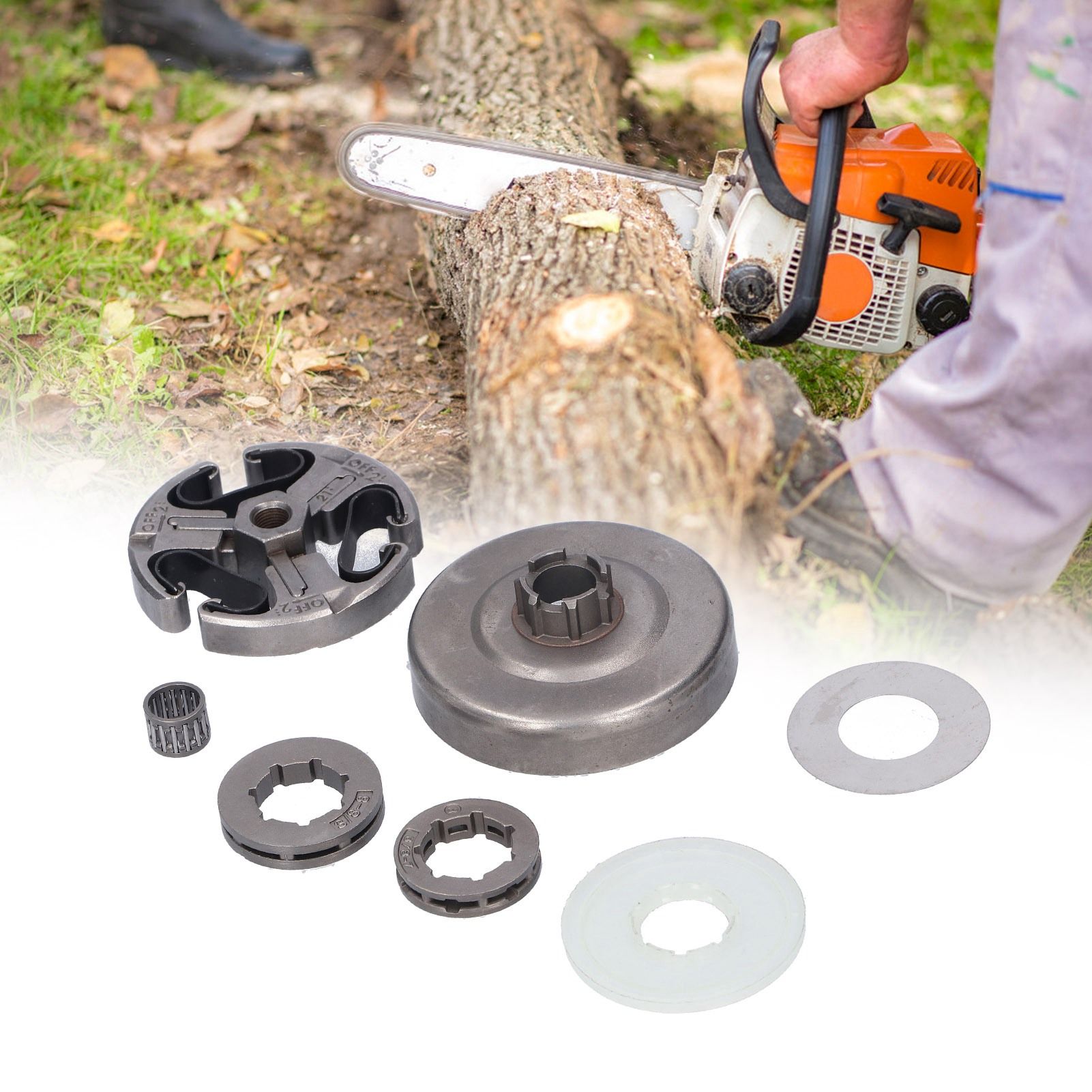 3/8 Clutch Drum Bearing Kit Fit for Husqvarna 61 66 162 266 268 272 XP Chain Saw view 10