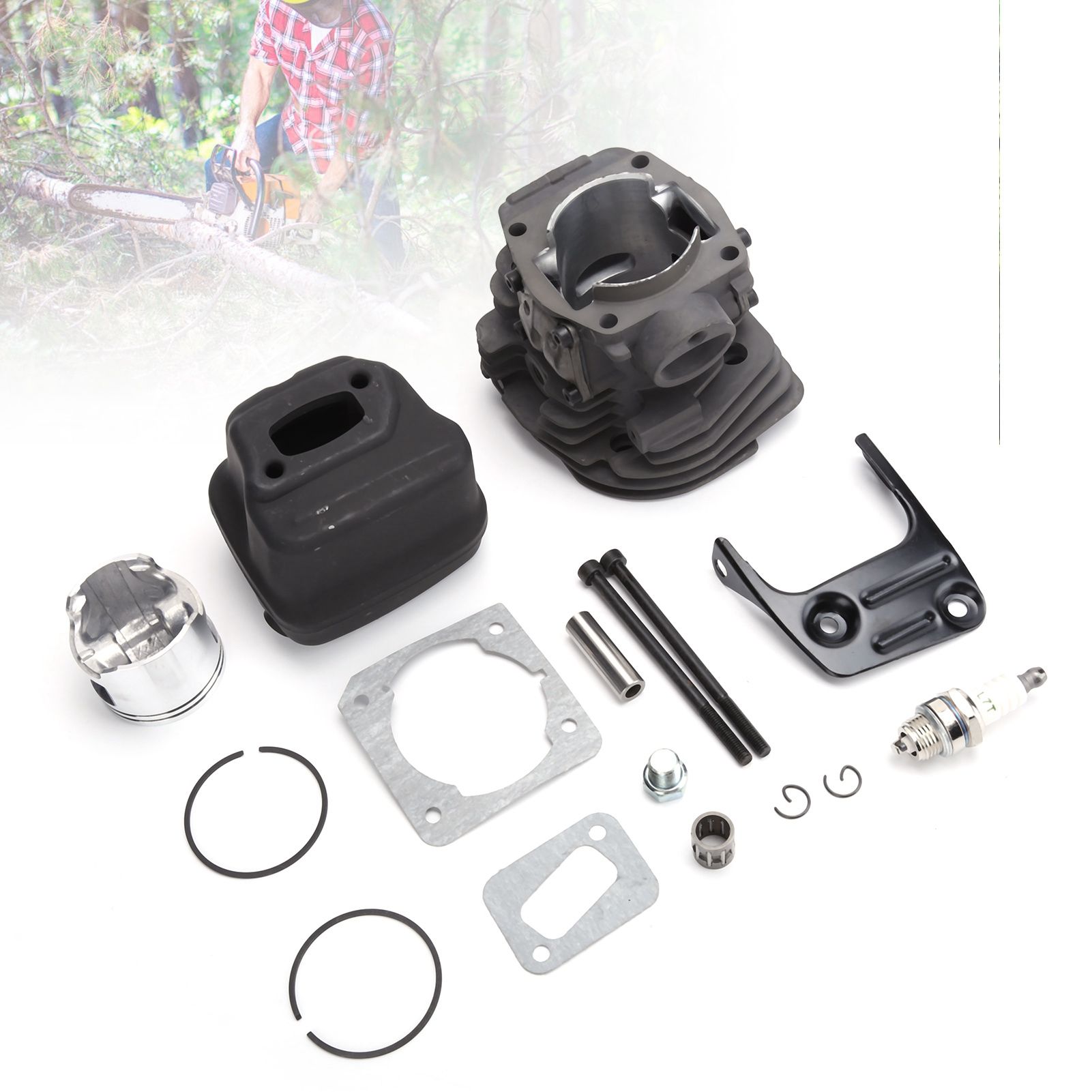 45MM Cylinder Piston Muffler Kit Gardening Tool Accessories Fit for Jonsered view 9