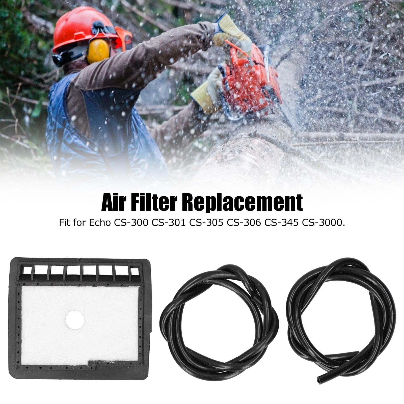 Air Filter Tube Spark Plug Set Fit for Echo CS-300 CS-301 CS-305 CS-306 CS-345 view 12