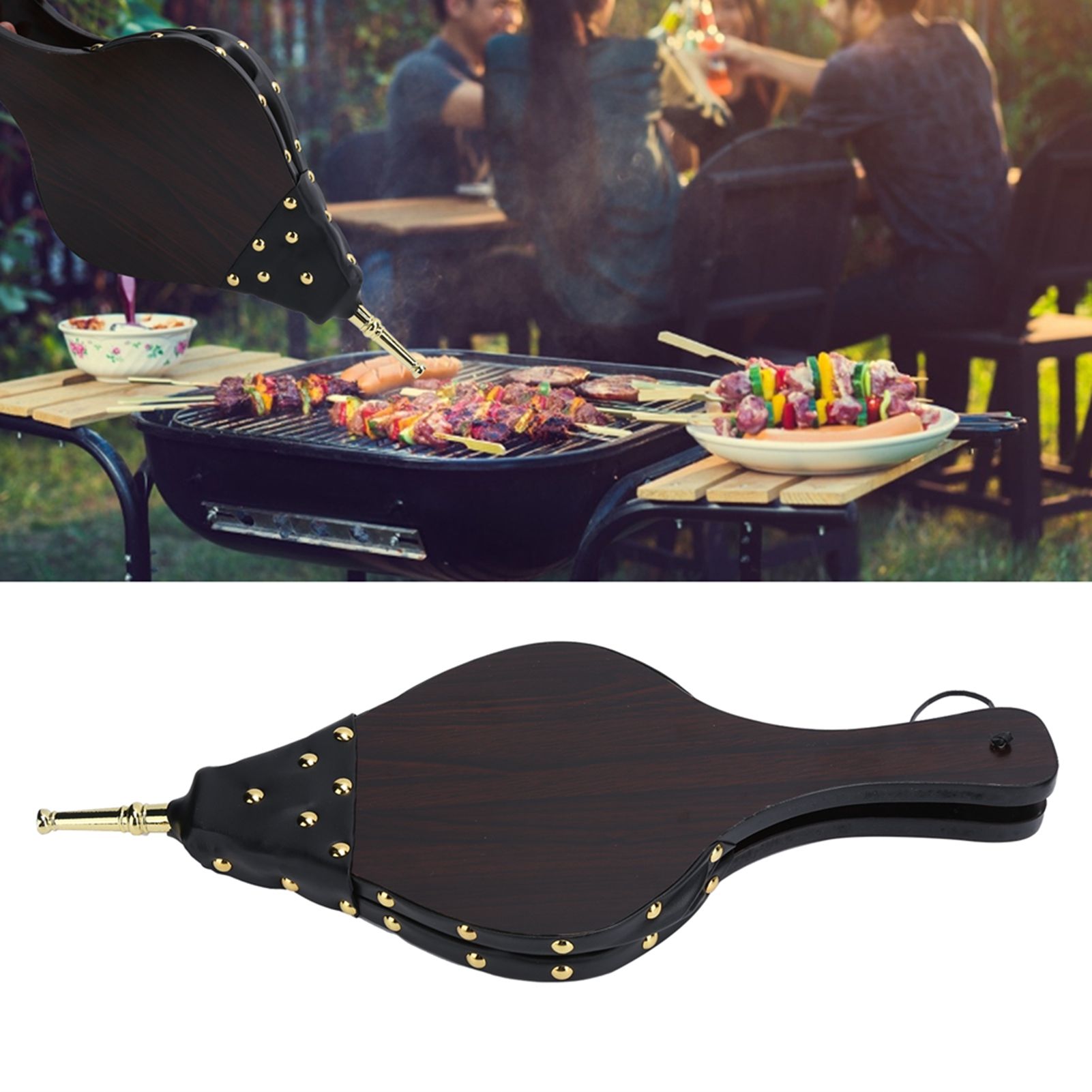 Manual Fireplace Bellows Wood Fire Blower Fireplace Tool for Outdoor Camping view 9
