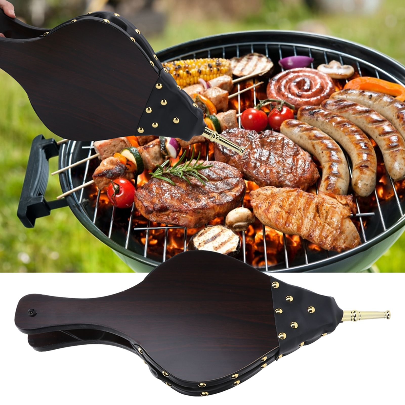 Manual Fireplace Bellows Wood Fire Blower Fireplace Tool for Outdoor Camping view 10