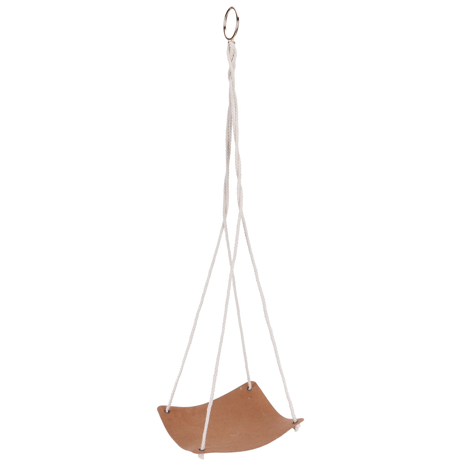 Plant Hanger PU Leather Square Base Cotton Rope Flower Pot Succulent Hanging view 2