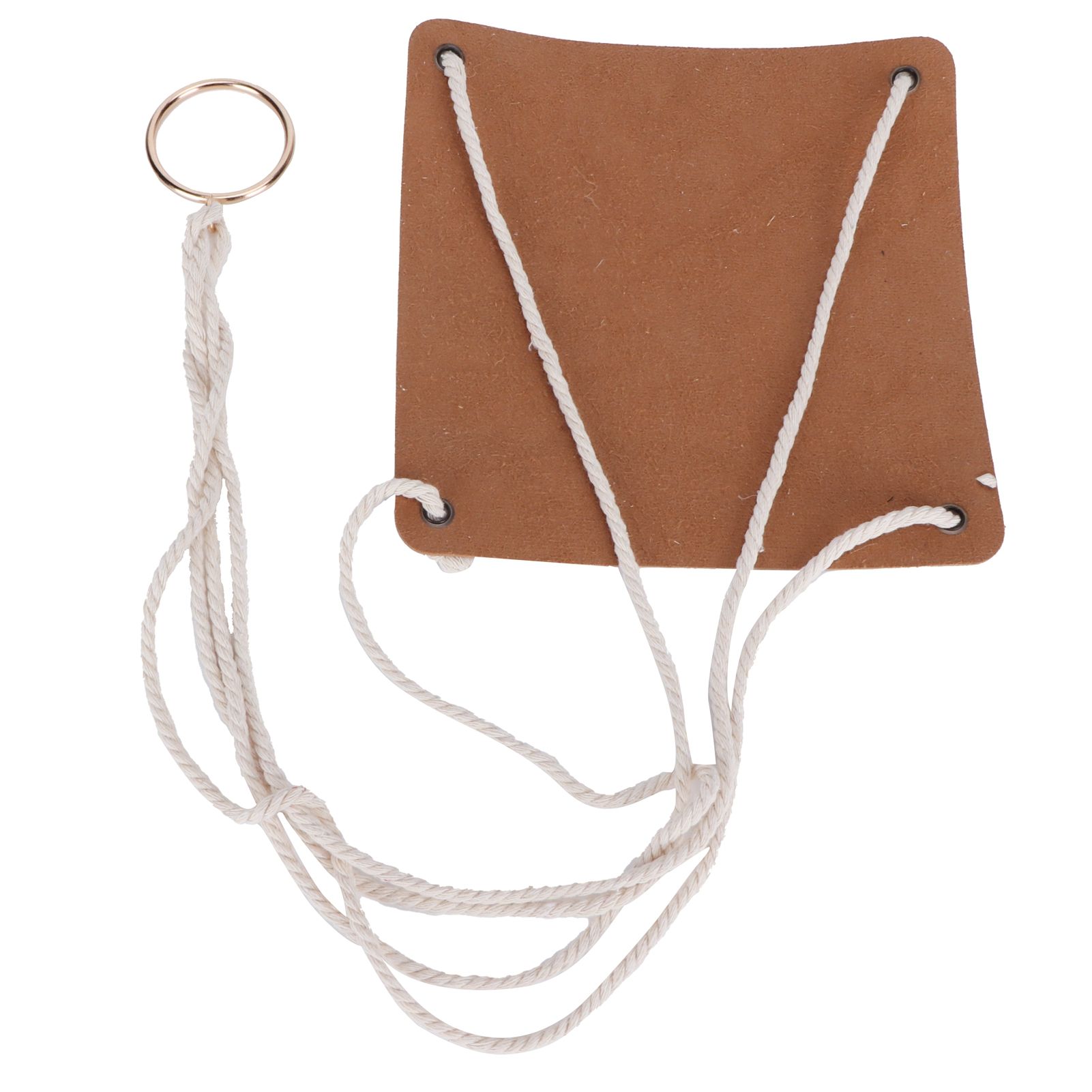 Plant Hanger PU Leather Square Base Cotton Rope Flower Pot Succulent Hanging view 5