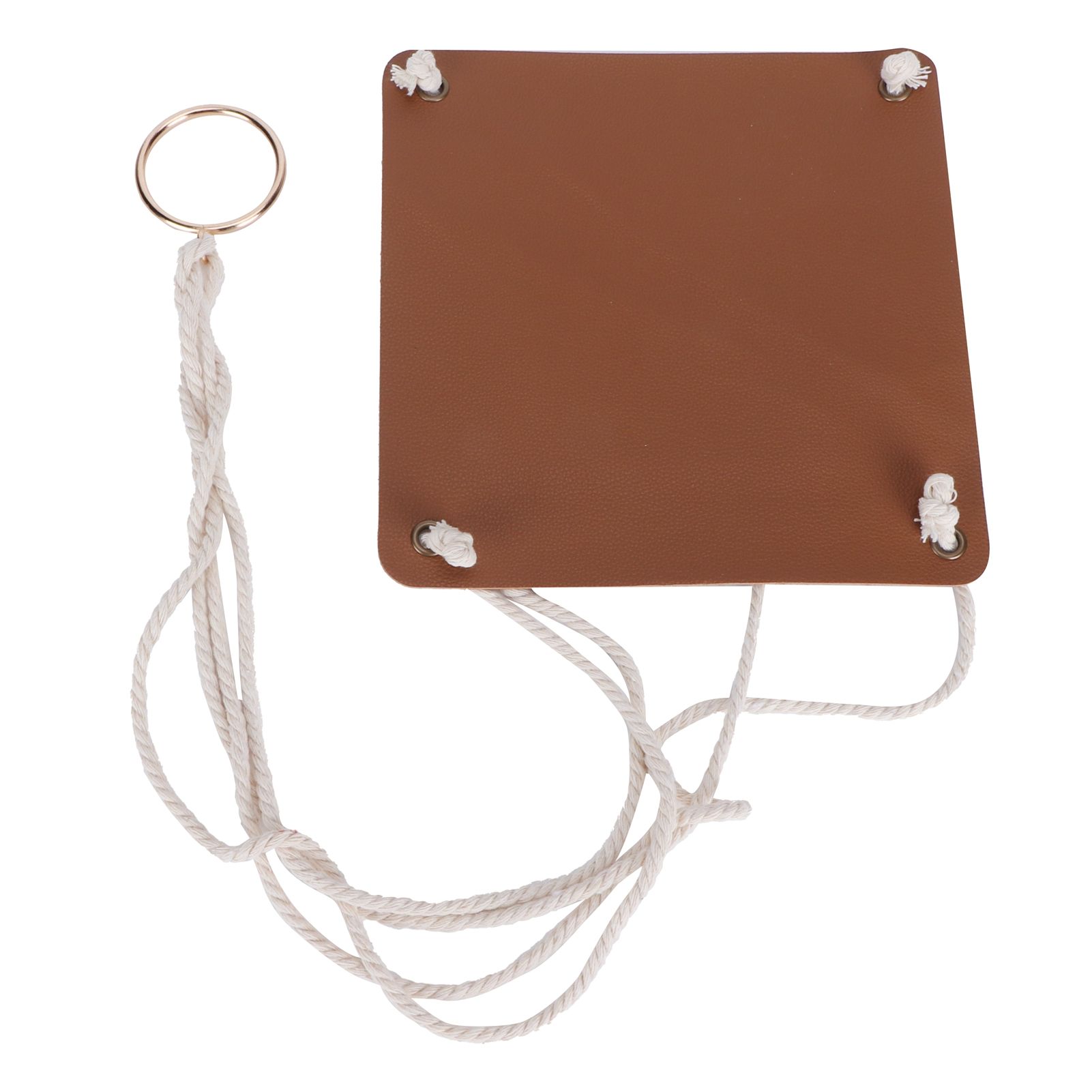 Plant Hanger PU Leather Square Base Cotton Rope Flower Pot Succulent Hanging view 6