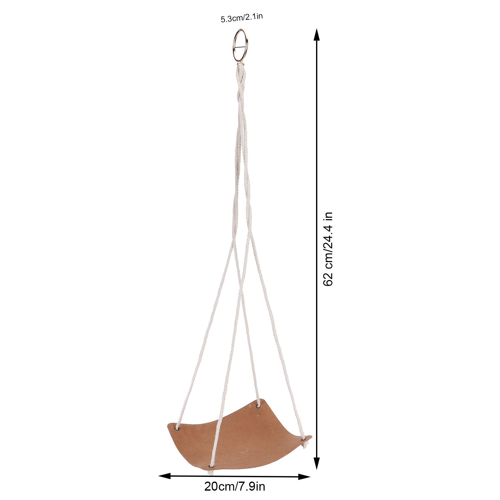 Plant Hanger PU Leather Square Base Cotton Rope Flower Pot Succulent Hanging view 13