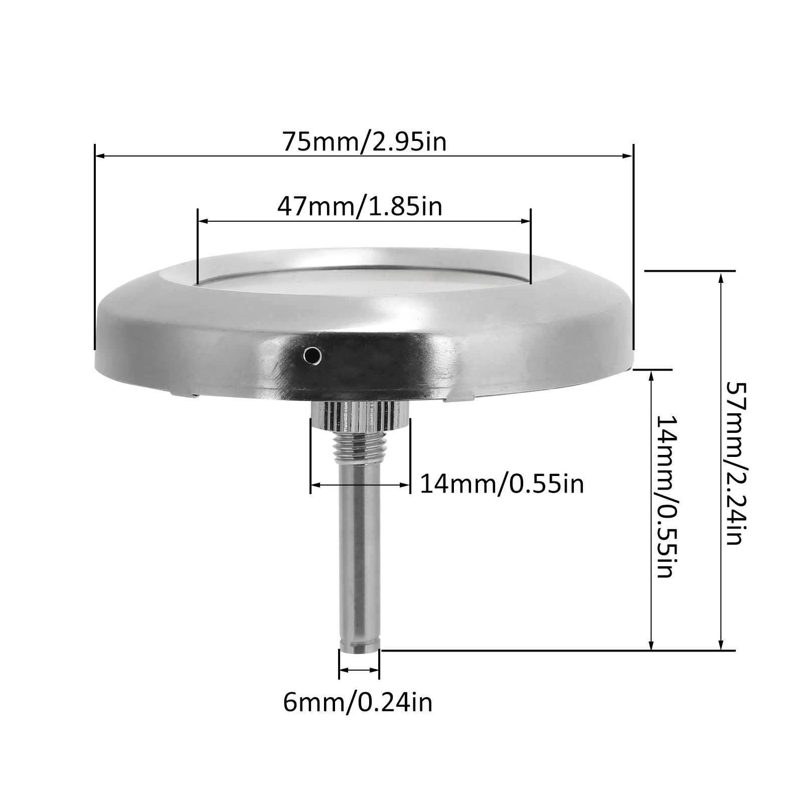 TS-BX57 Bimetallic Thermometer 50-450℃ Pointer Temperature Meter for Barbecue view 14