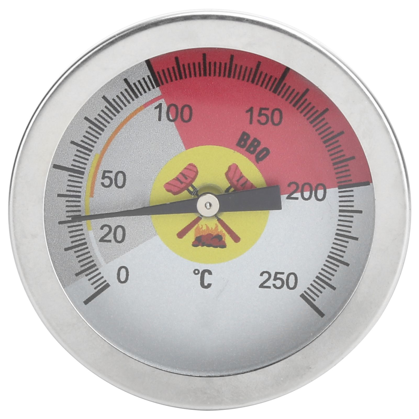0‑250℃ Grill Thermometer Stainless Steel Oven Pointer Thermometer Temperature view 3