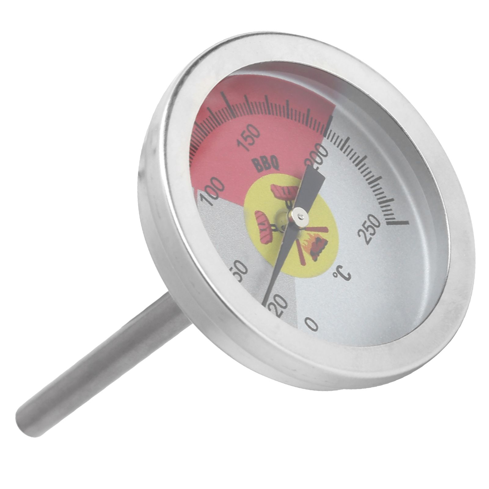0‑250℃ Grill Thermometer Stainless Steel Oven Pointer Thermometer Temperature view 5