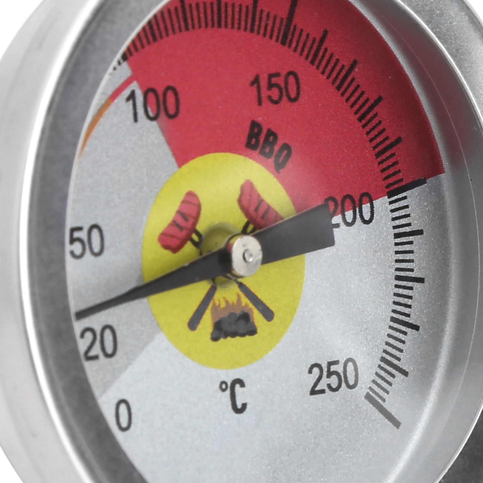0‑250℃ Grill Thermometer Stainless Steel Oven Pointer Thermometer Temperature view 11